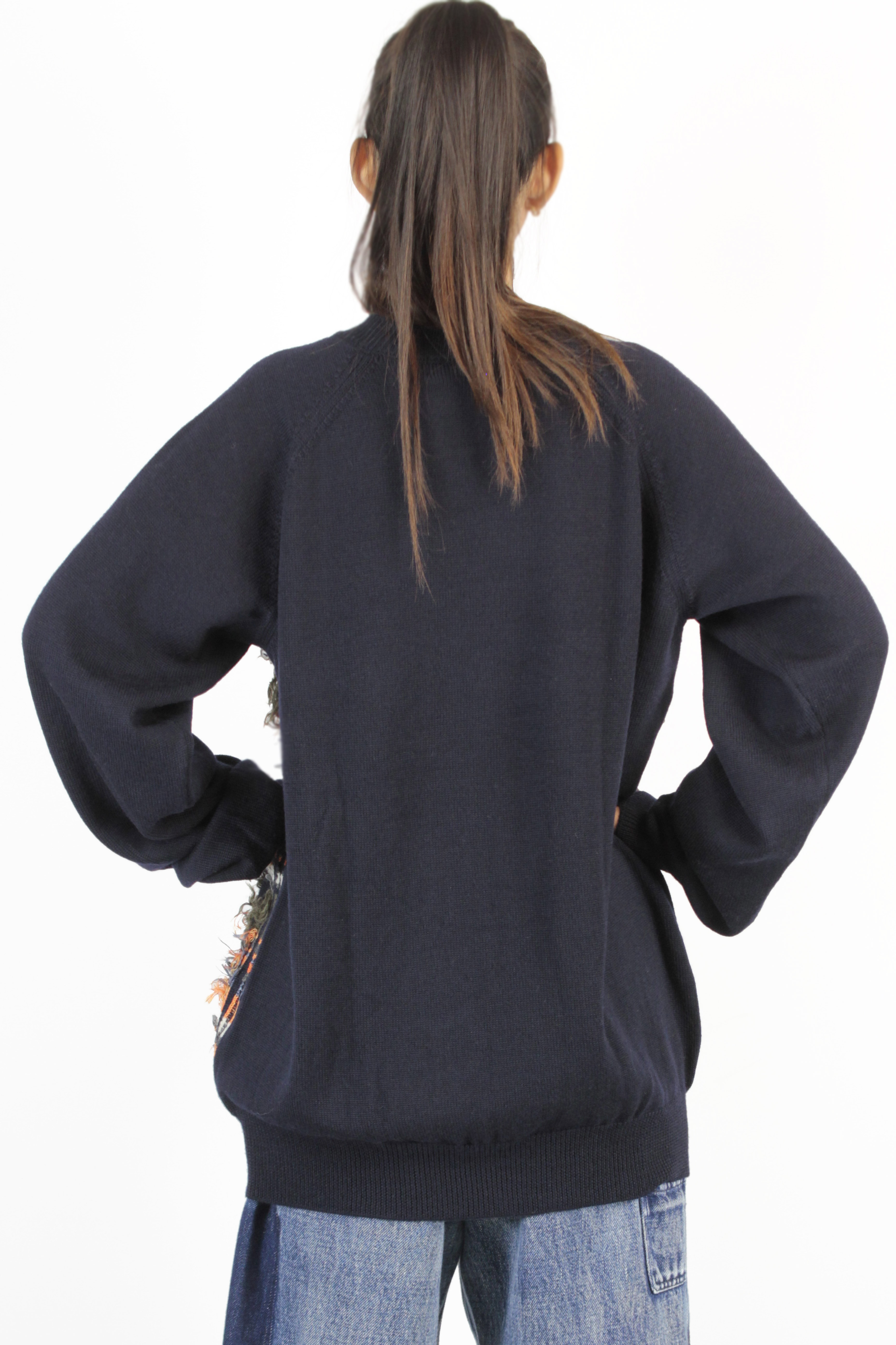 Yohji Yamamoto CHANDAILS Raglan lattice Jumper