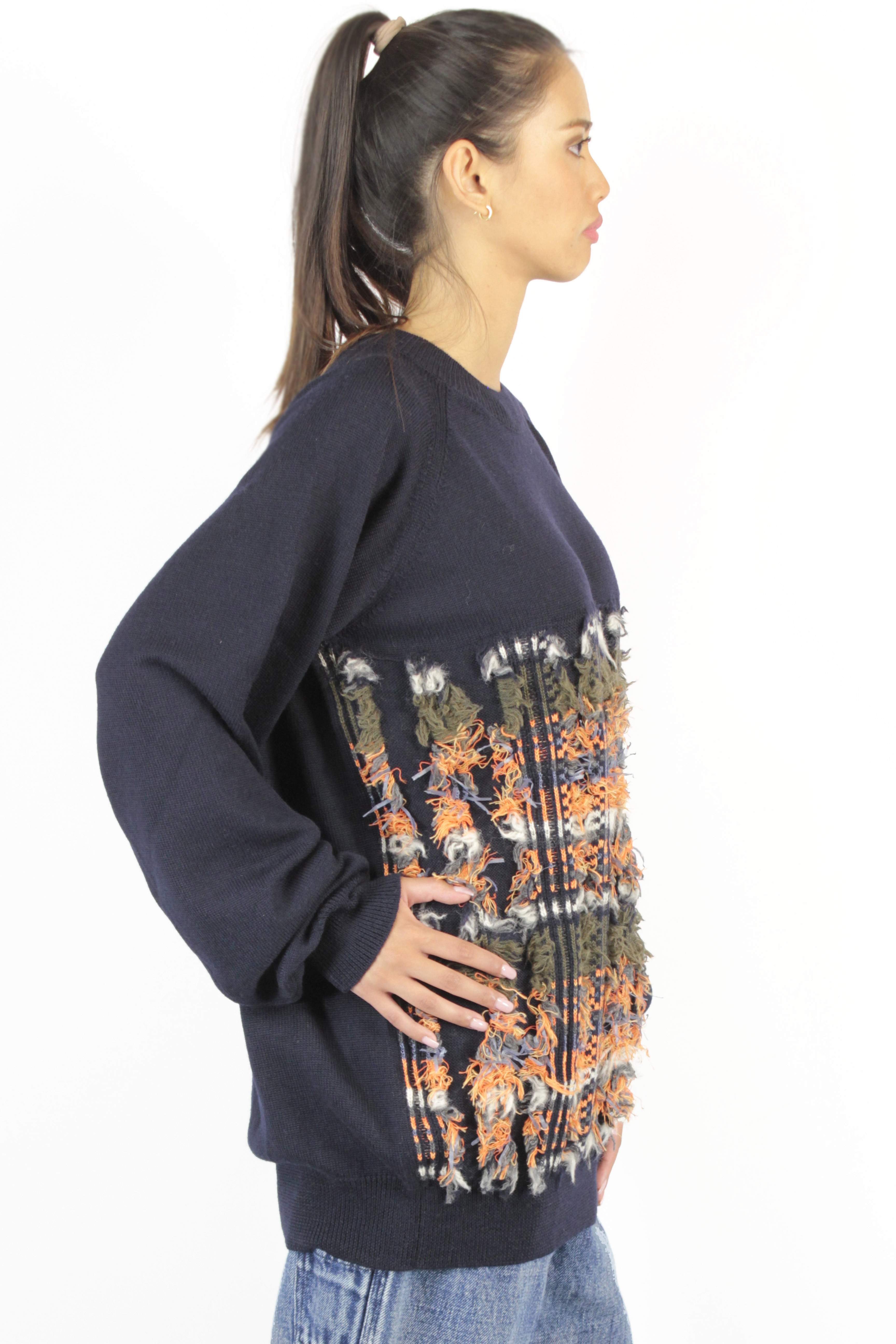 Yohji Yamamoto MAGLIE Raglan lattice Jumper