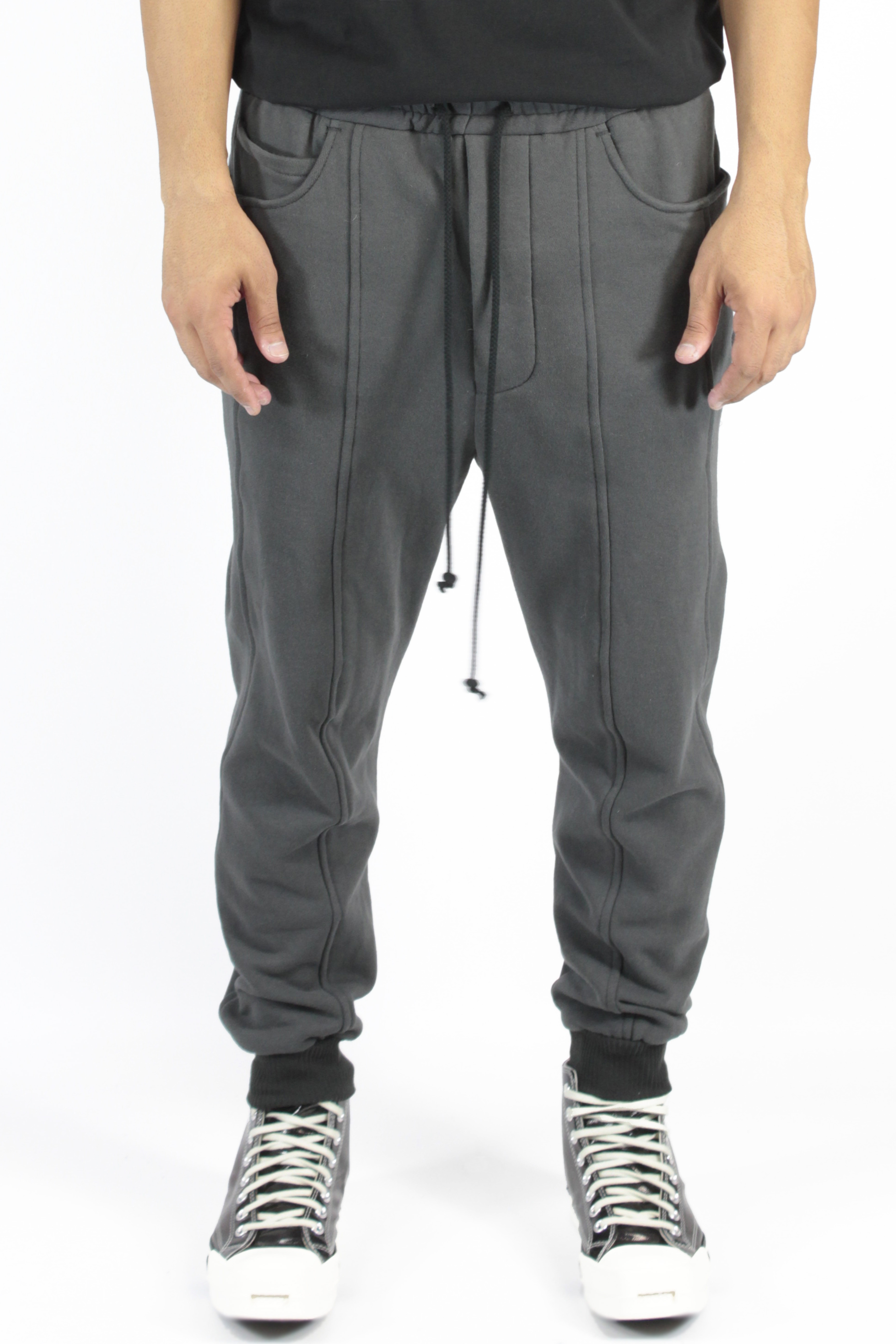 바지 Ribbed Panelled Pants