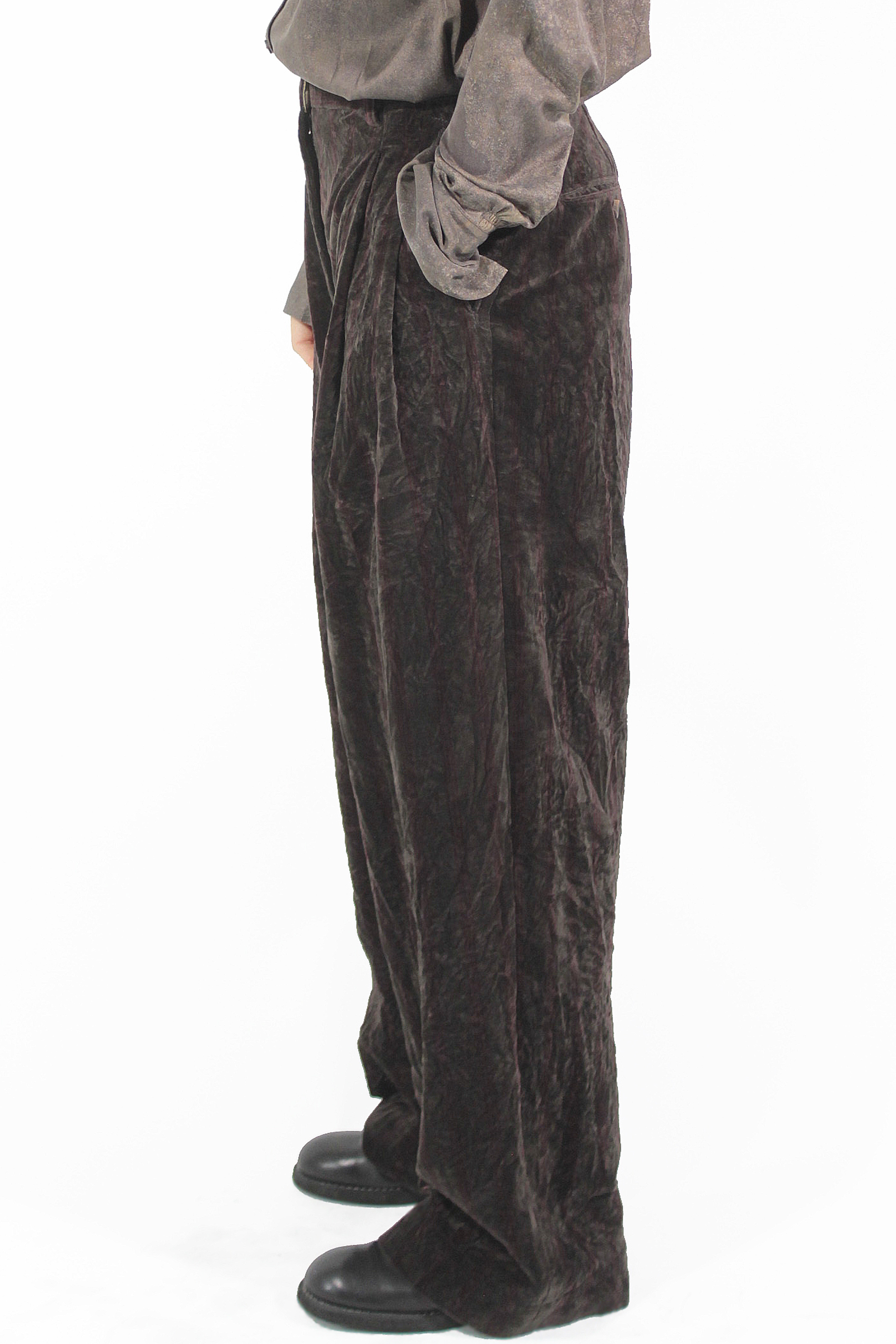 Ziggy Chen PANTALONI Front Pleats Wide Pants 2