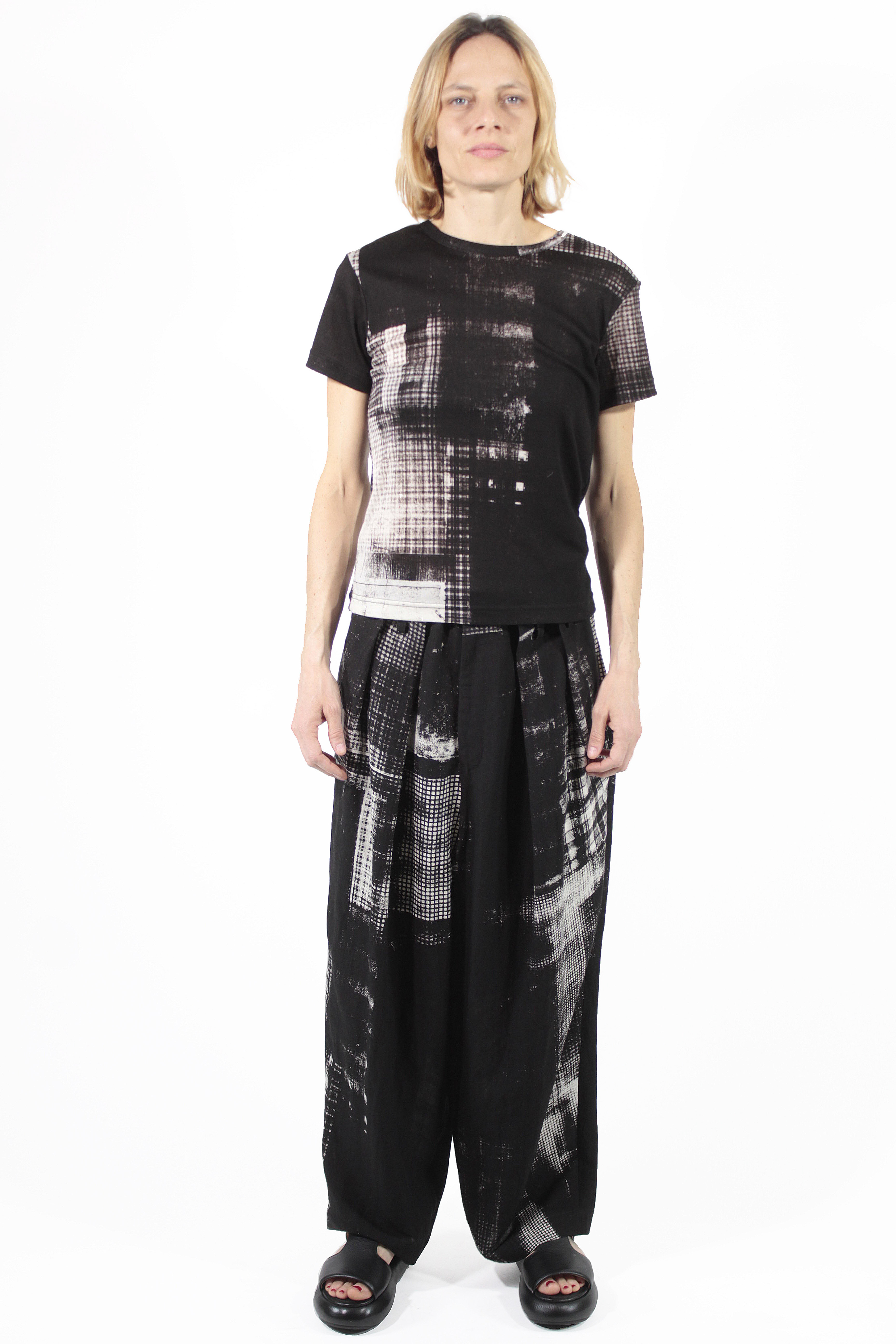 Yohji Yamamoto Tシャツ R Neck Print T-Shirt