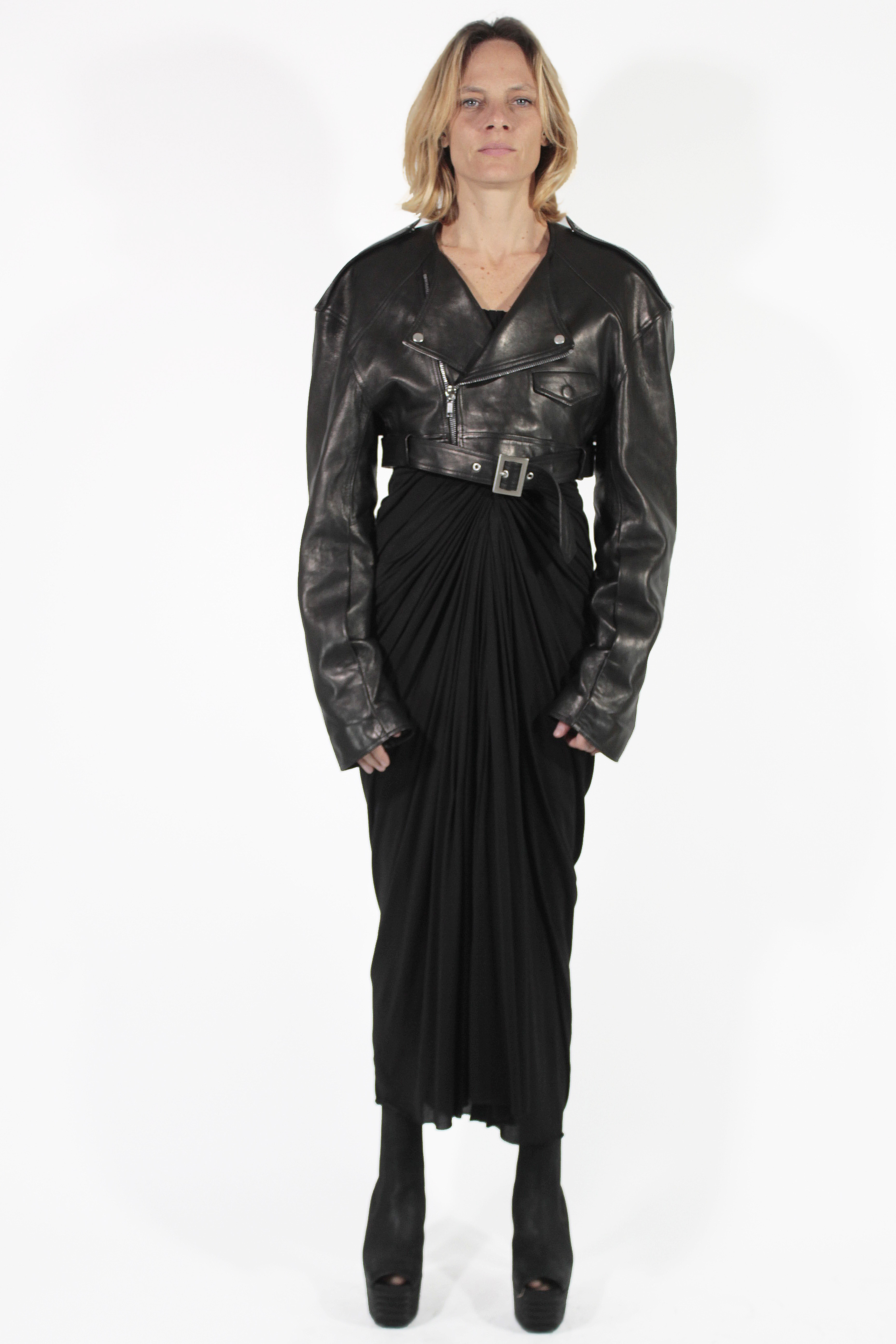 Rick Owens GIACCHE IN PELLE Micro Biker Jacket