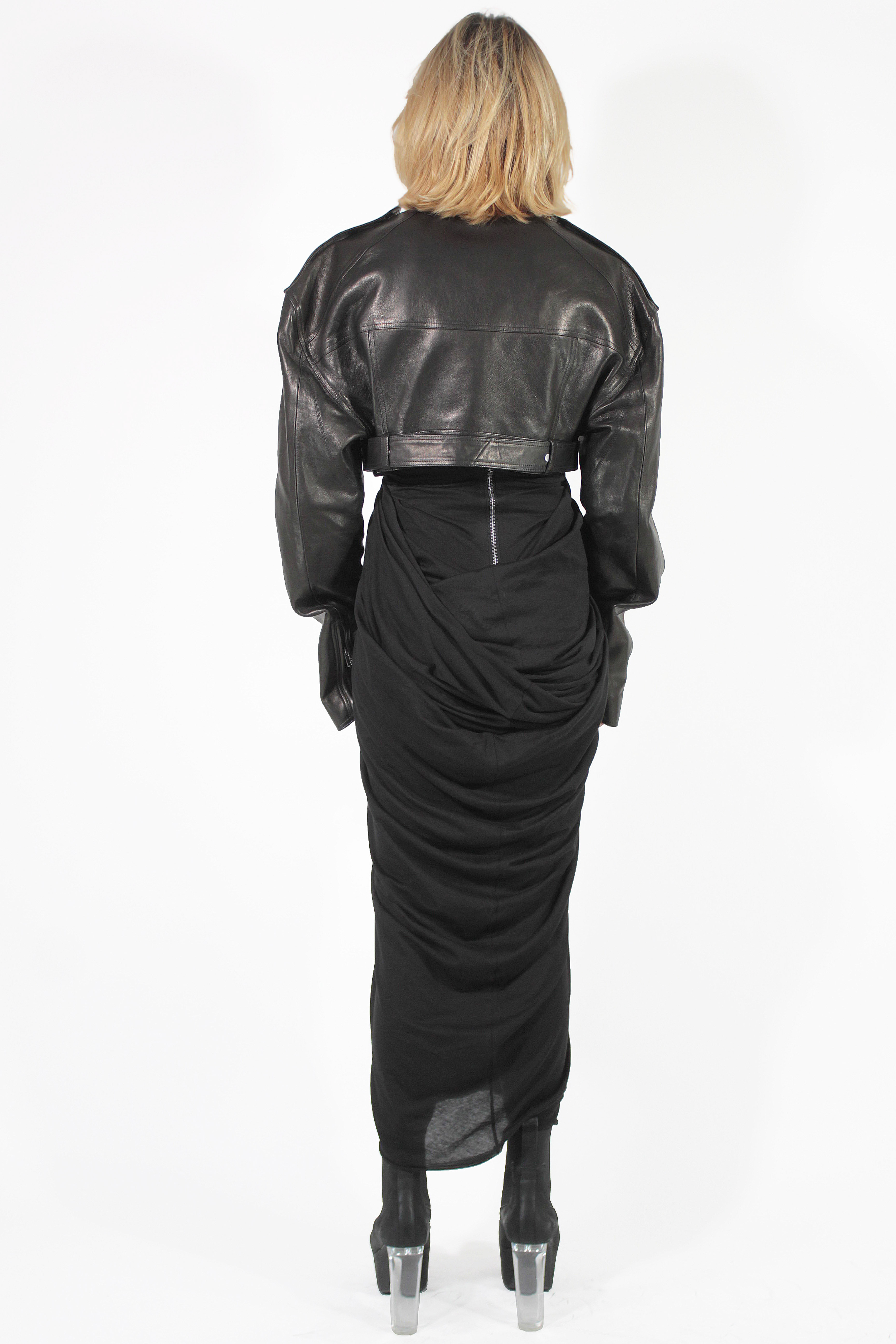 Rick Owens GIACCHE IN PELLE Micro Biker Jacket