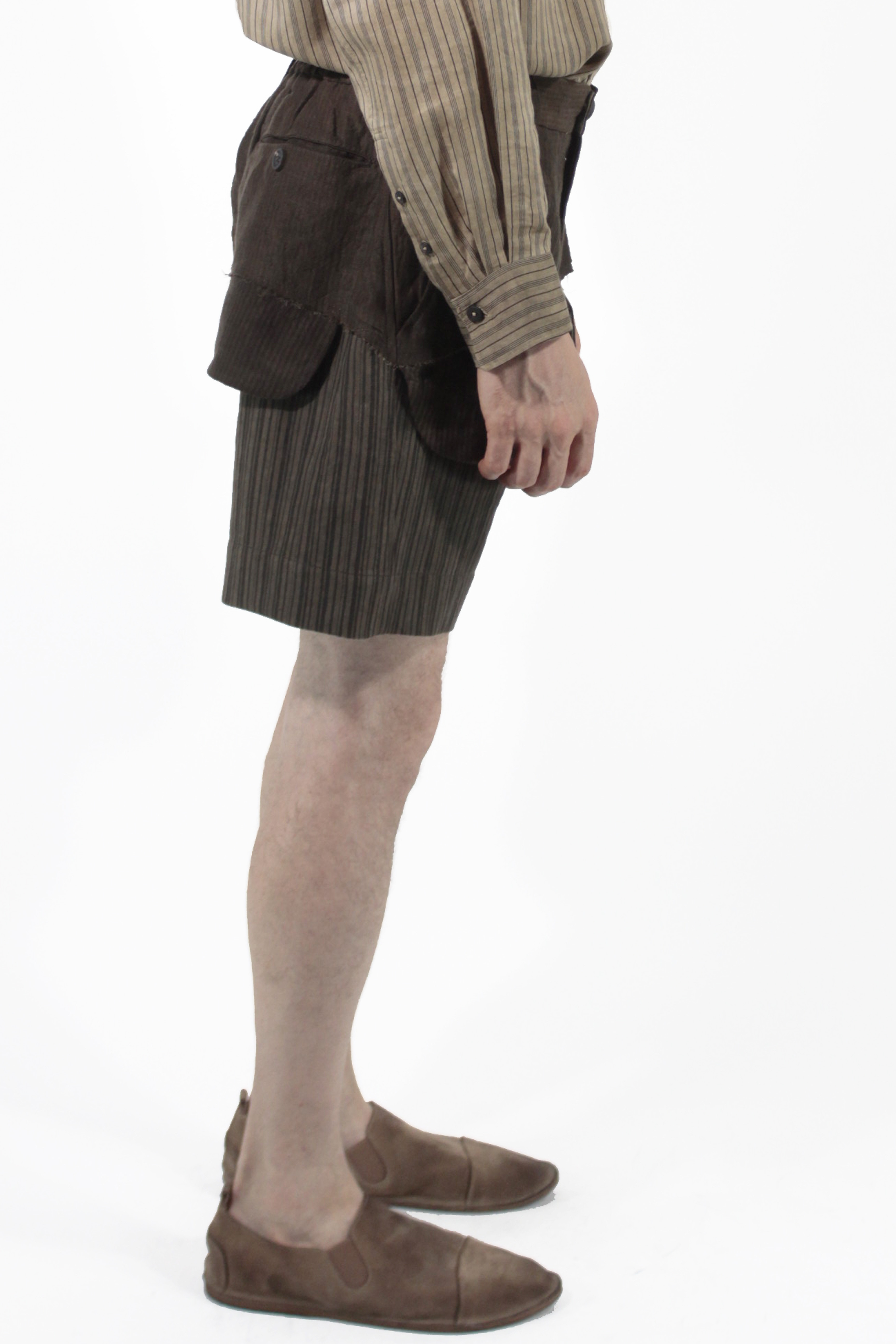 Ziggy Chen Pantaloni Layered Deconstruction Shorts