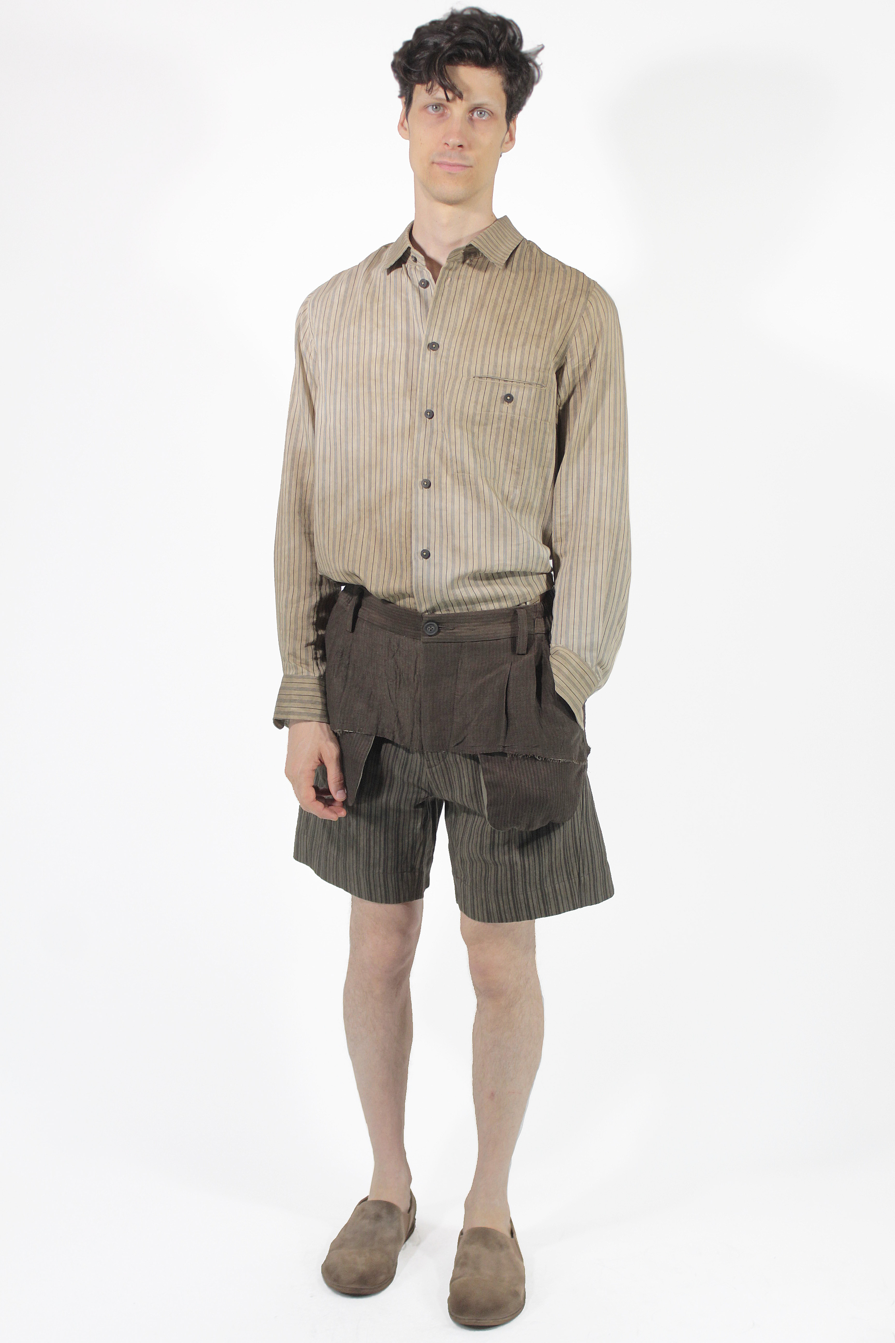 Ziggy Chen 바지 Layered Deconstruction Shorts