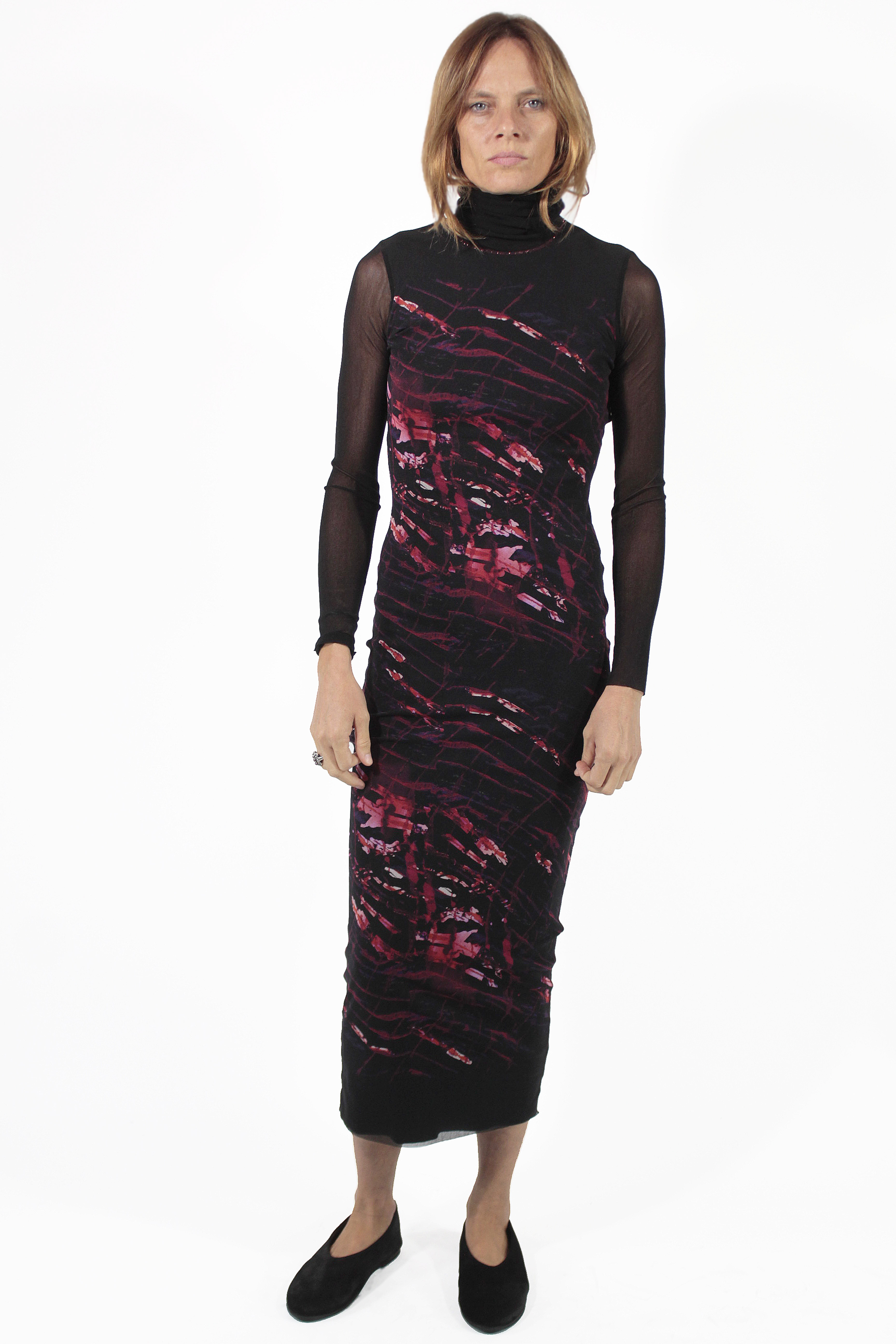 Fuzzi 옷 Prune Long High Dress