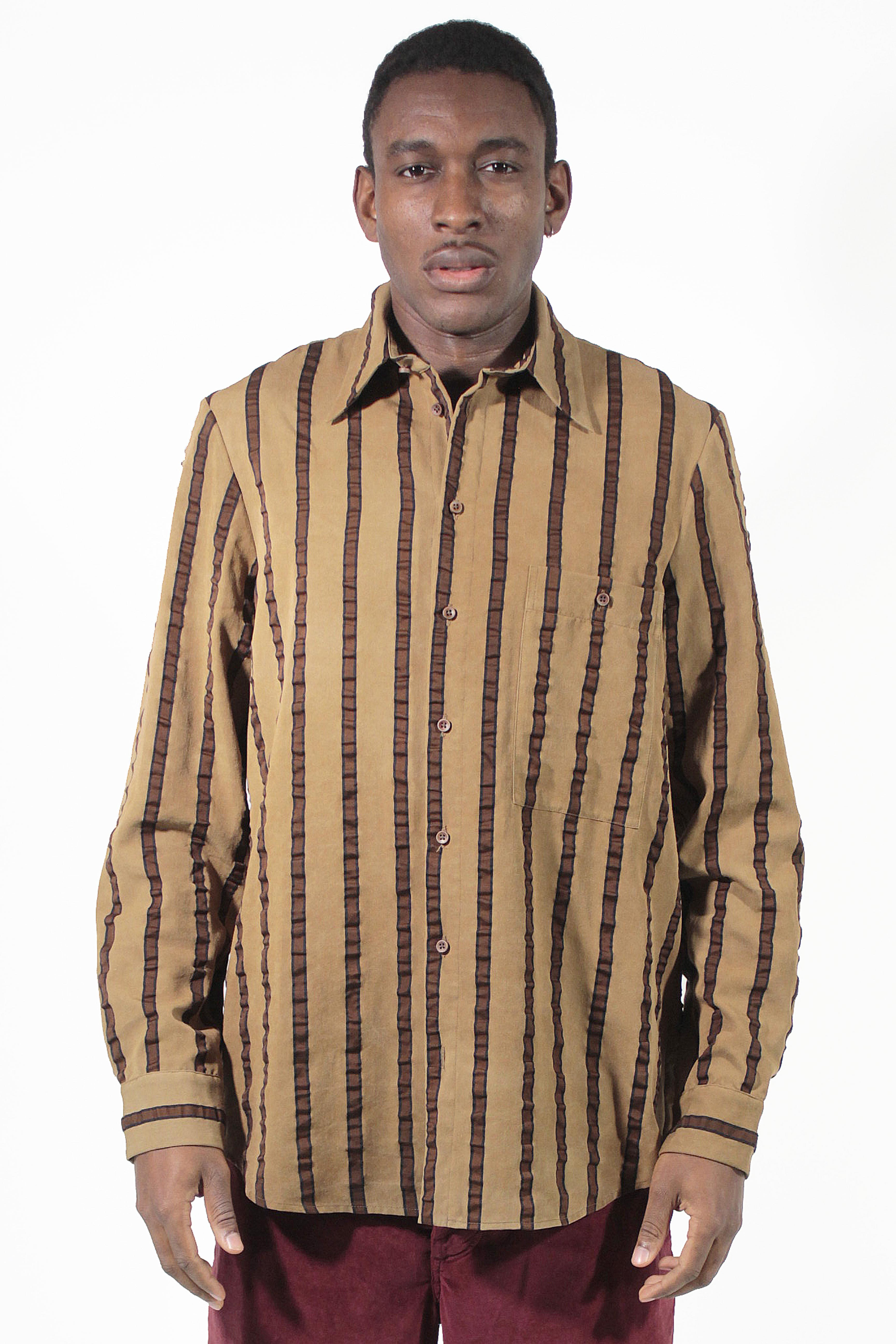 Uma Wang Camicie Tab Stripe Shirt