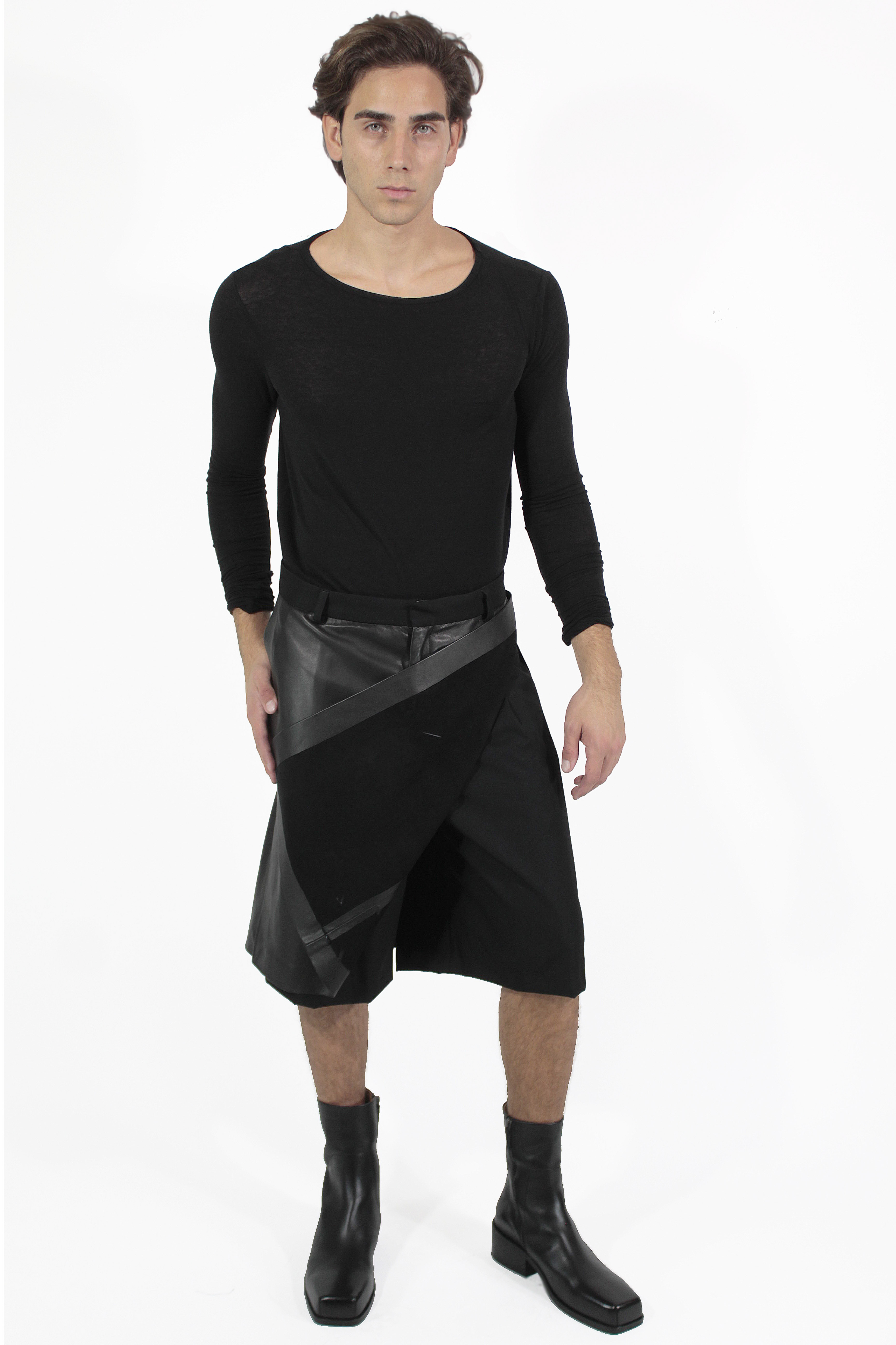 Giovanni Cavagna 바지 Skirt Leather Pants