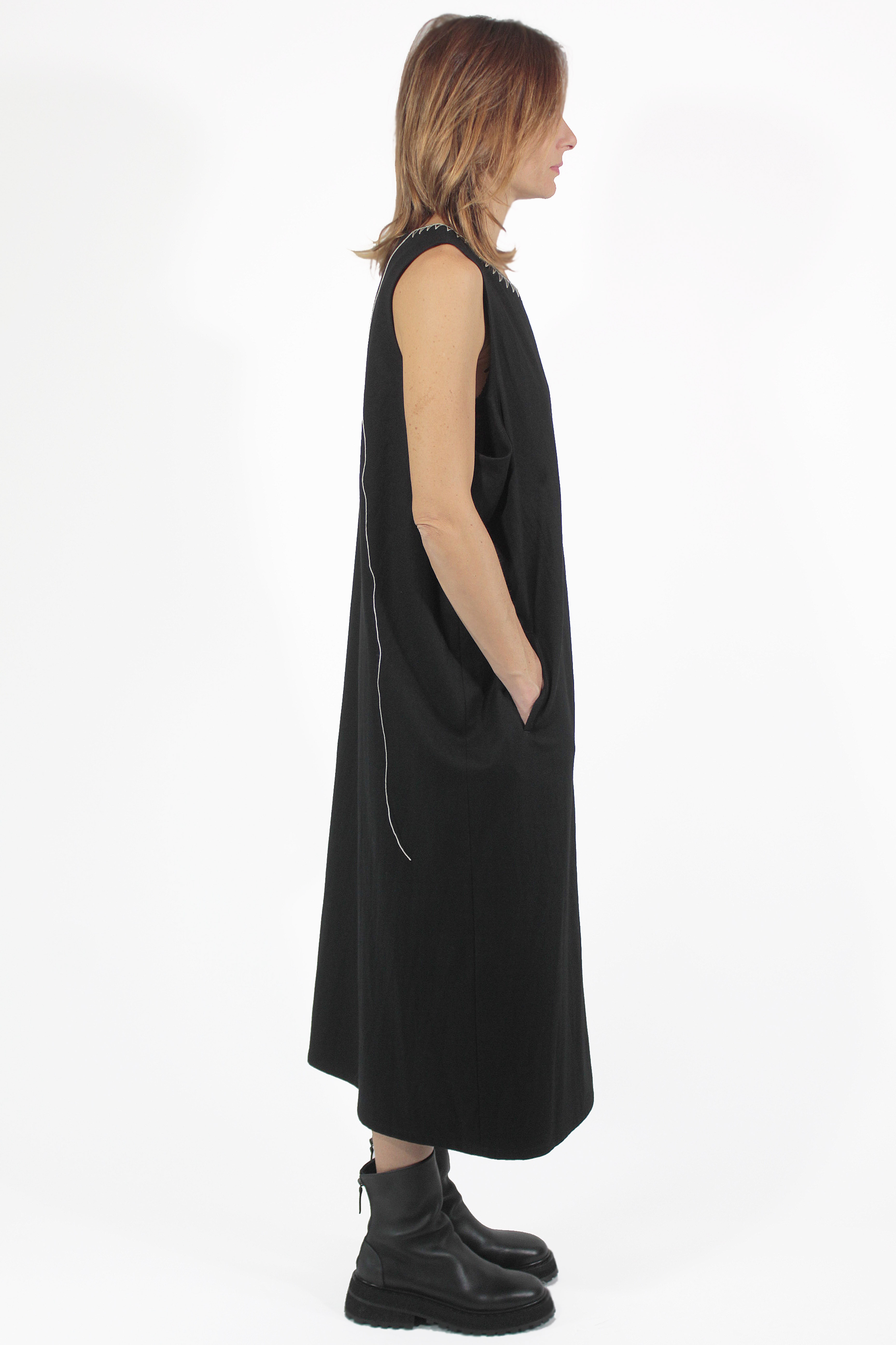 Yohji Yamamoto KLEID Basting Thread Dress