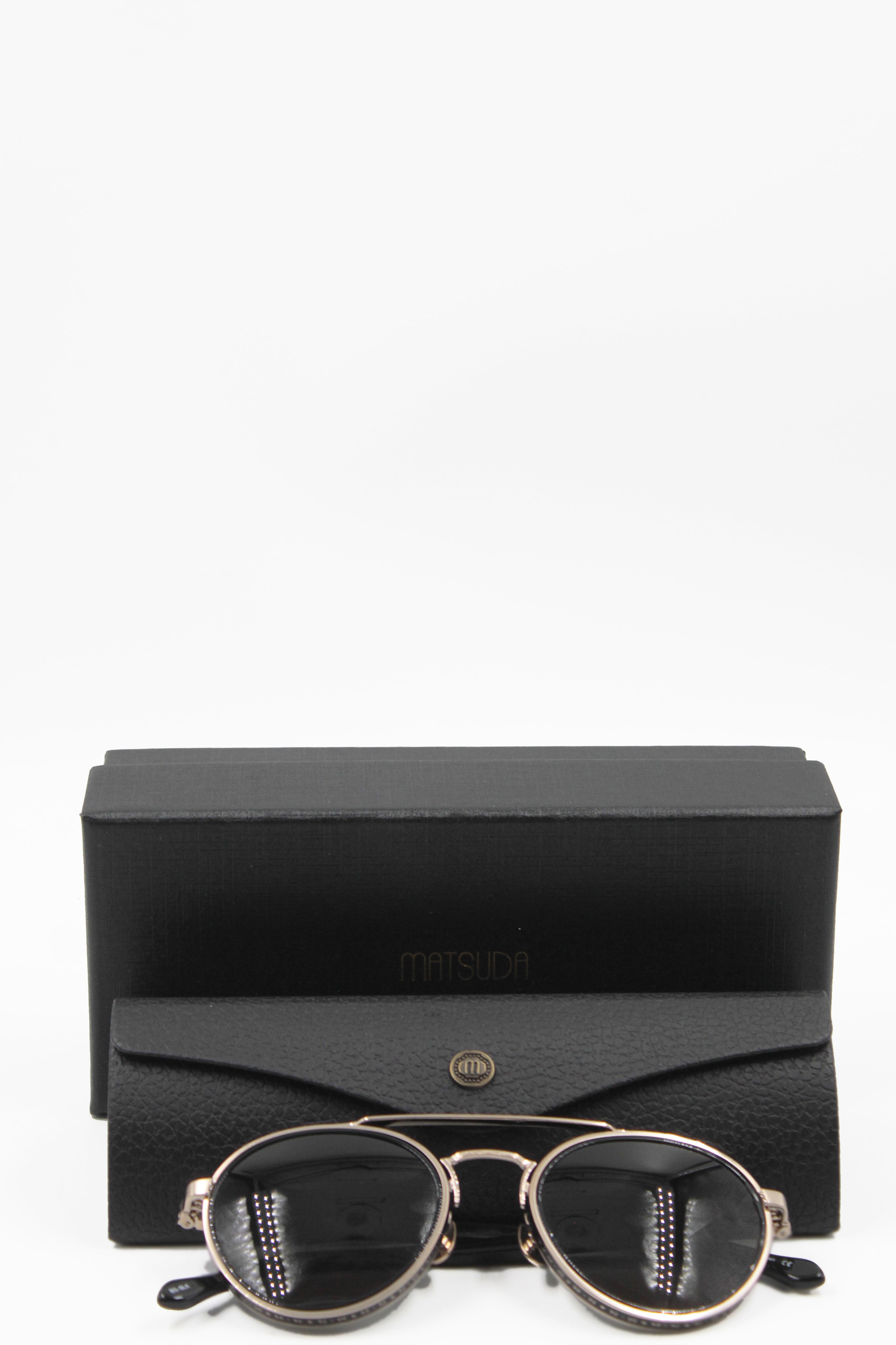 Matsuda Eyewear Sunglasses Almost Aviator Sunglasses