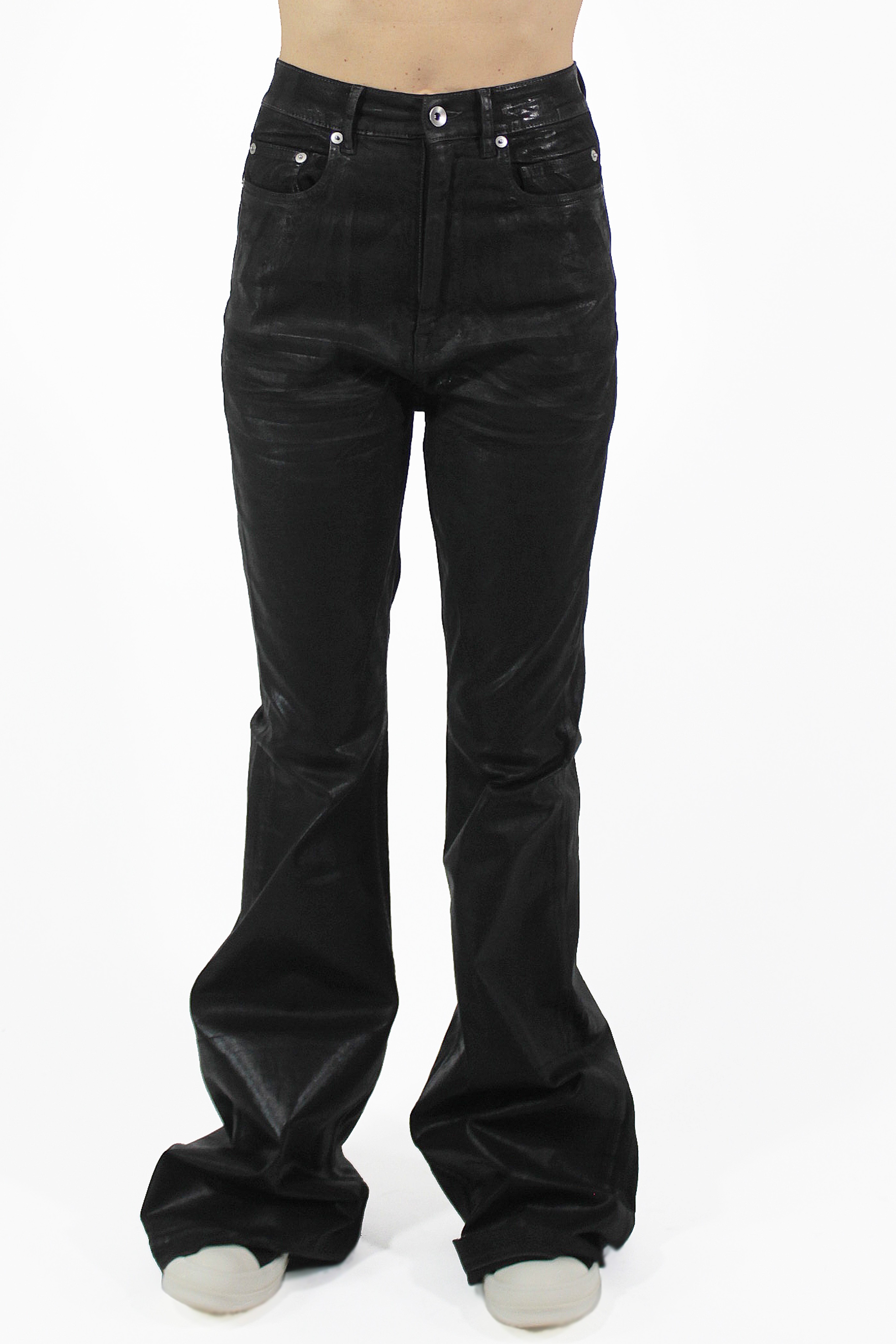 Rick Owens TROUSERS Bolan Coated Bootcut