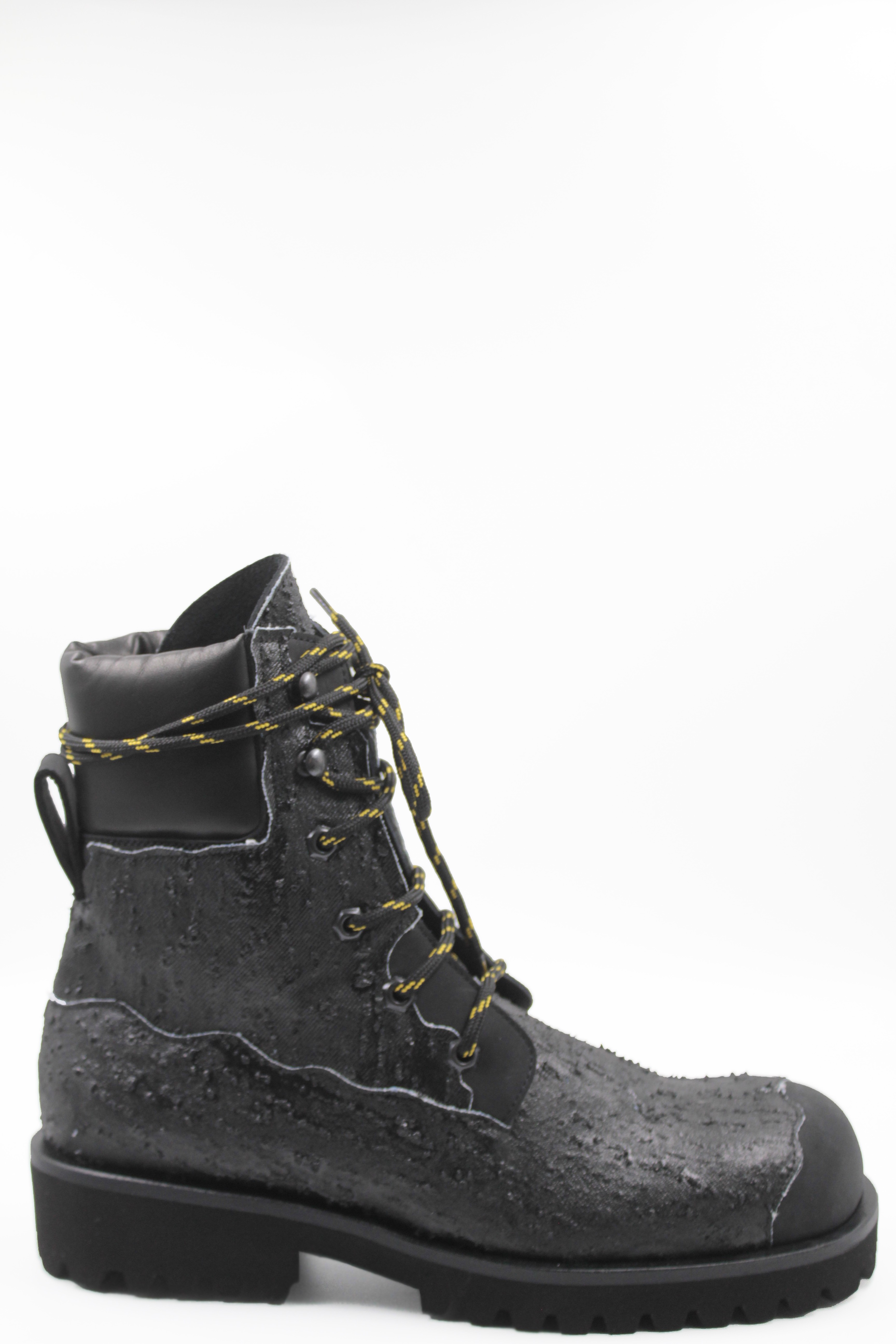 Mattia Capezzani Botas Scratched Denim Boots