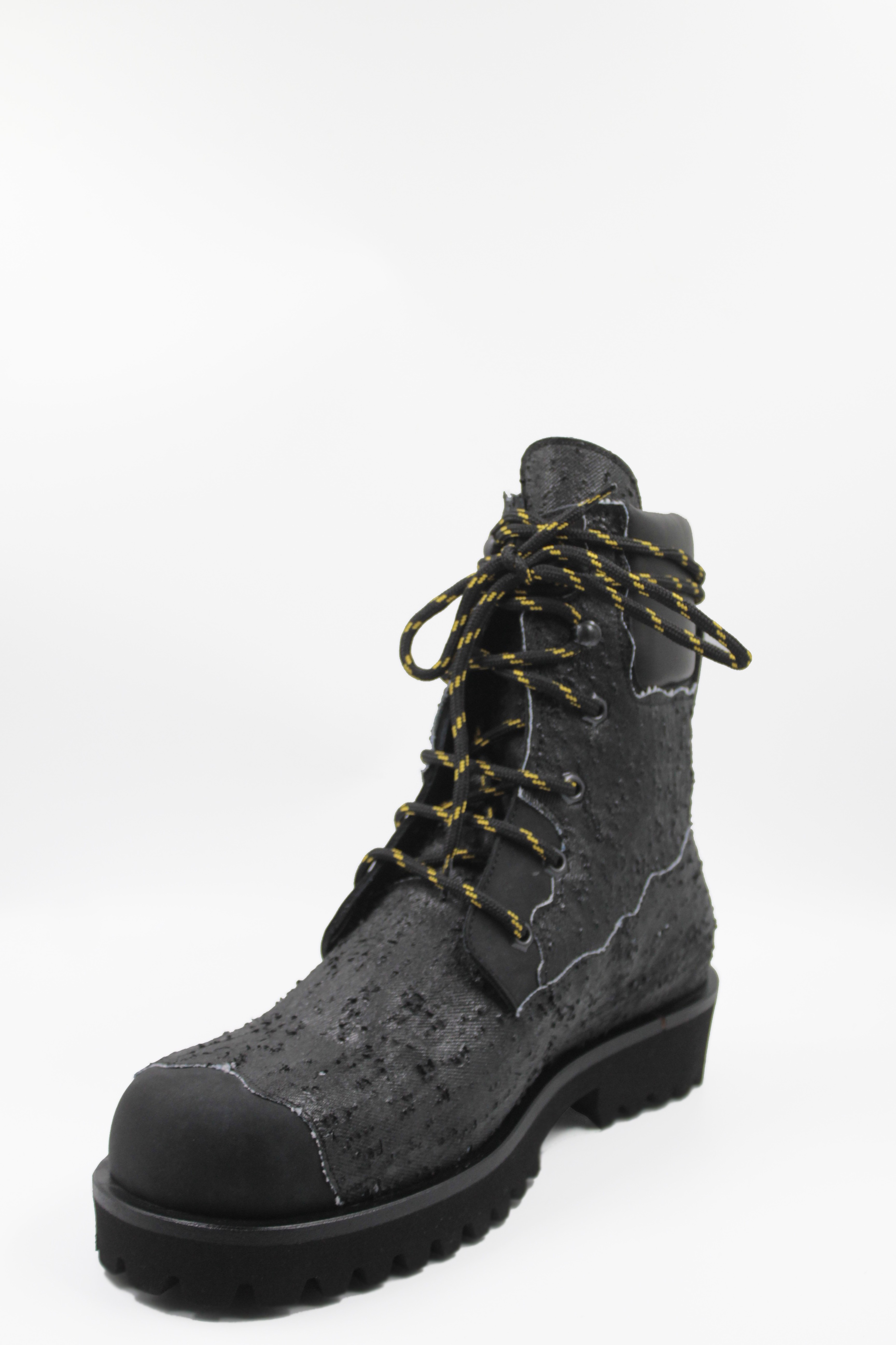 Mattia Capezzani 부츠 Scratched Denim Boots