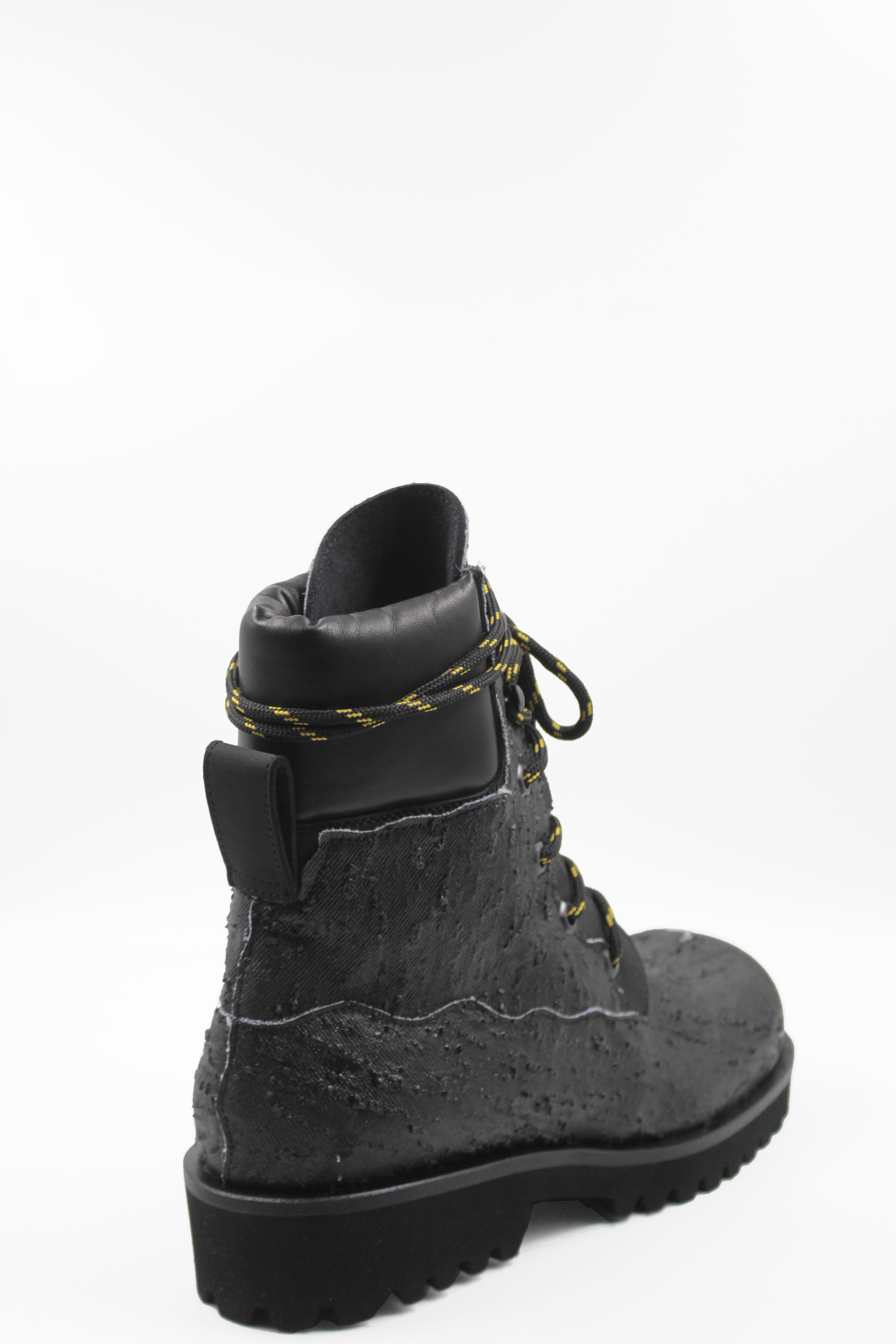 Mattia Capezzani Bottes Scratched Denim Boots