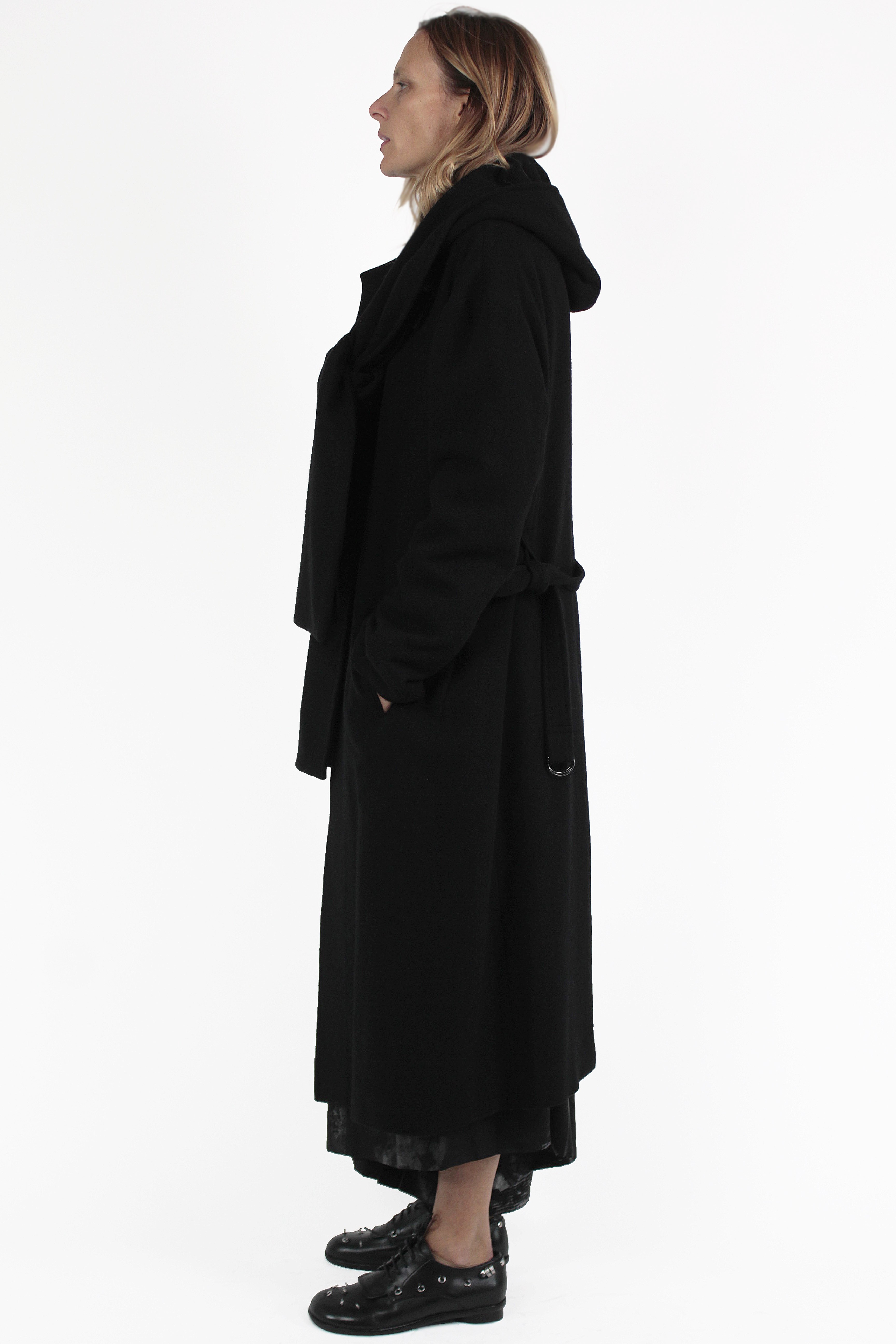 Yohji Yamamoto CAPPOTTI U-hoodie Cap Coat