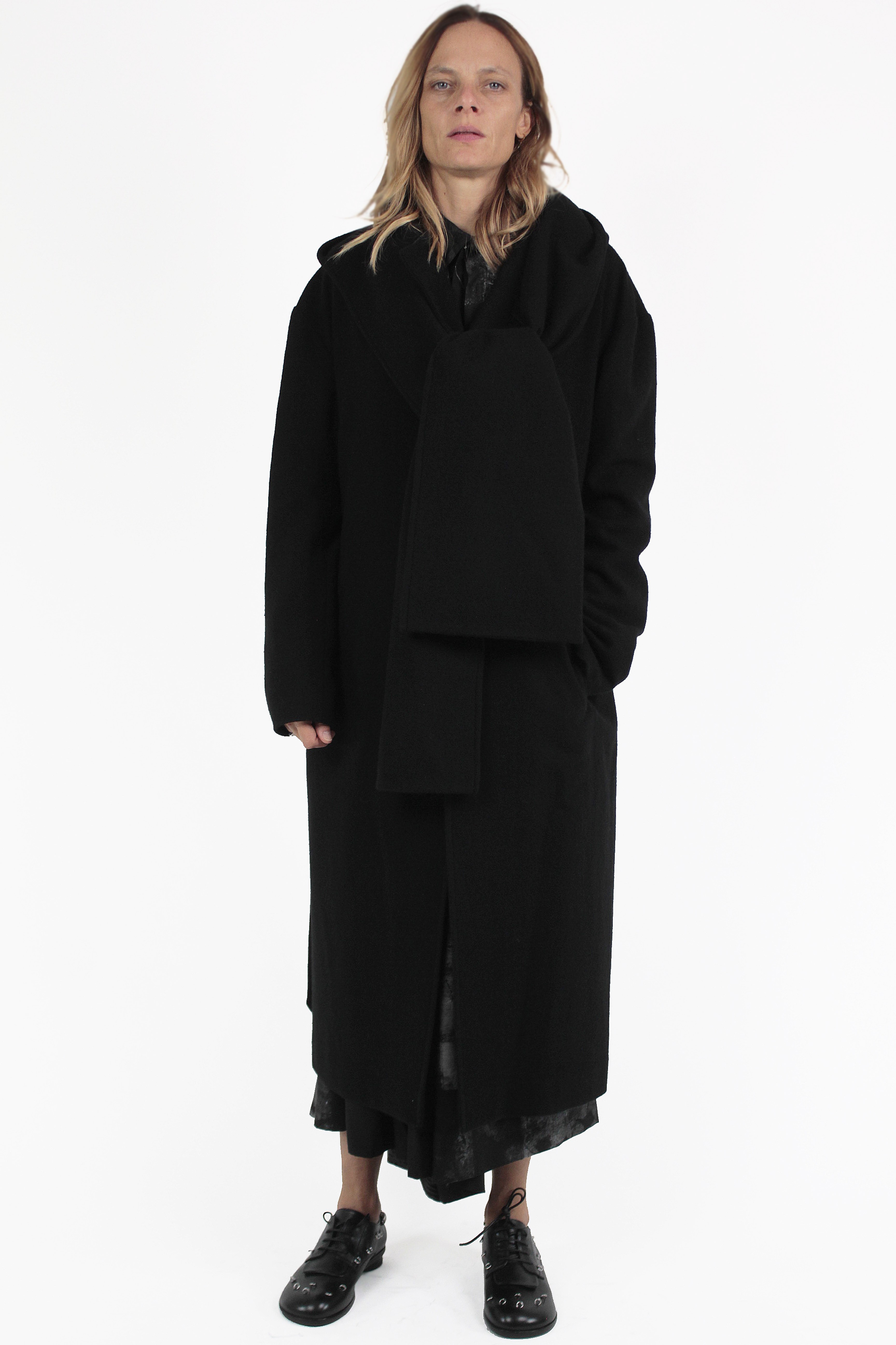 Yohji Yamamoto CAPPOTTI U-hoodie Cap Coat