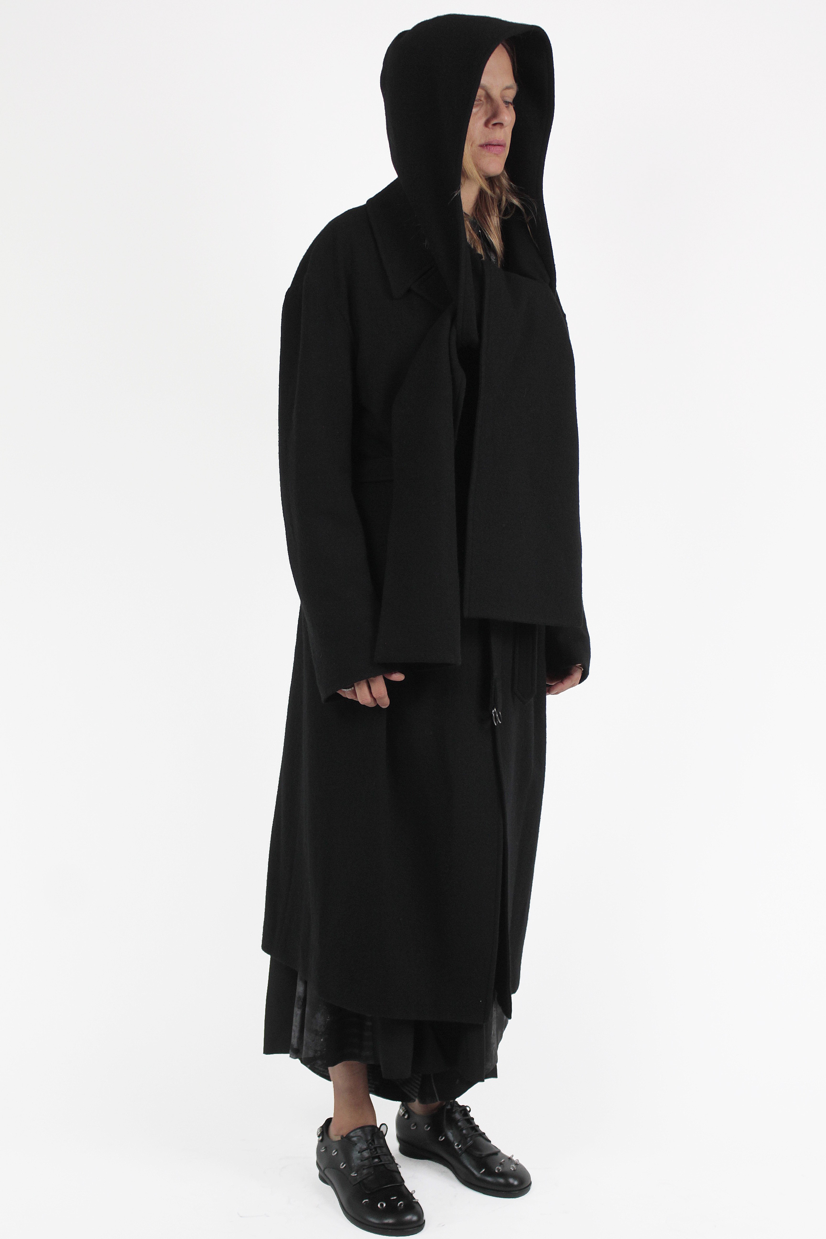 Yohji Yamamoto CAPPOTTI U-hoodie Cap Coat