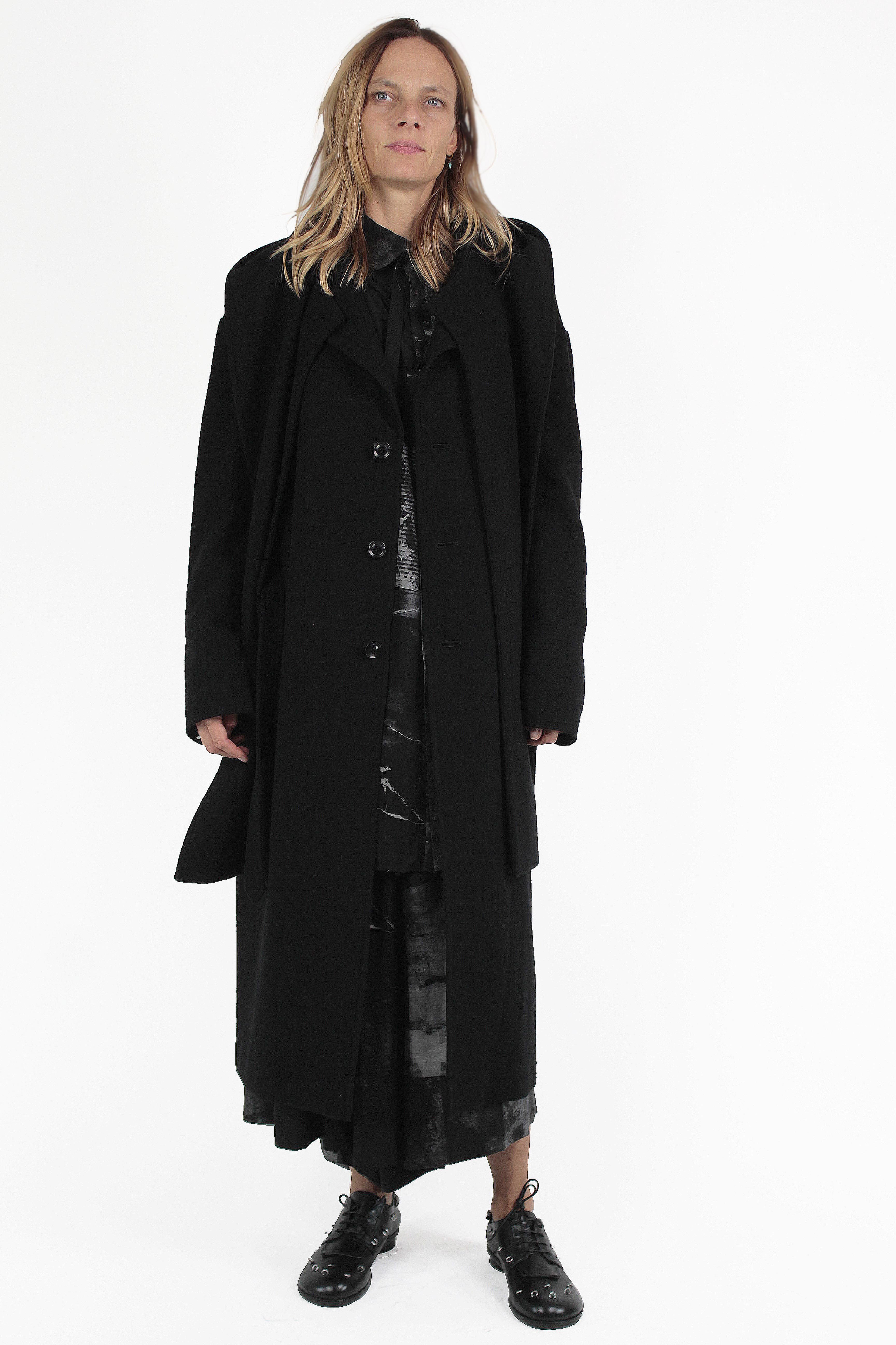 Yohji Yamamoto CAPPOTTI U-hoodie Cap Coat