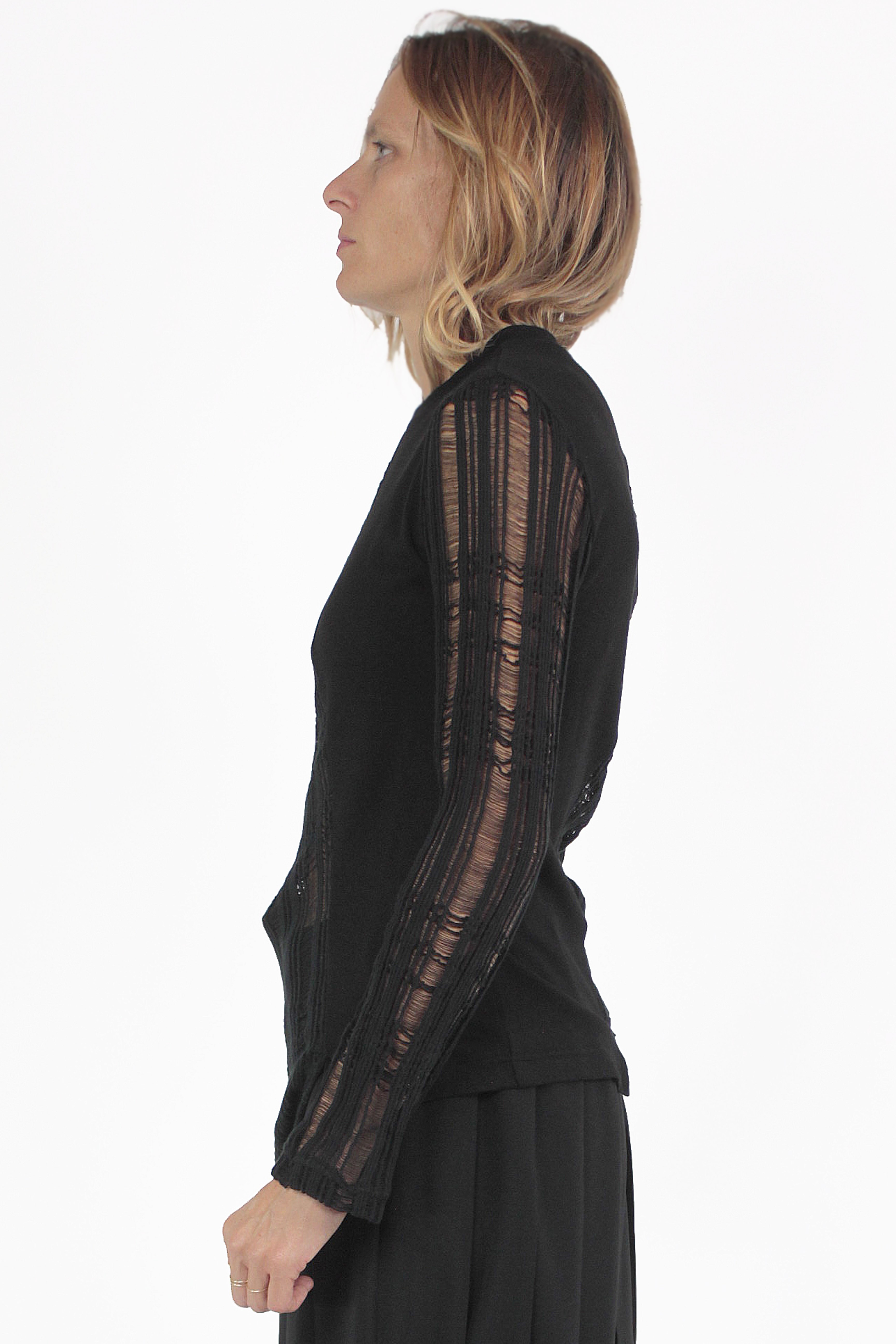 Yohji Yamamoto CHANDAILS Hem Crunched Sweater