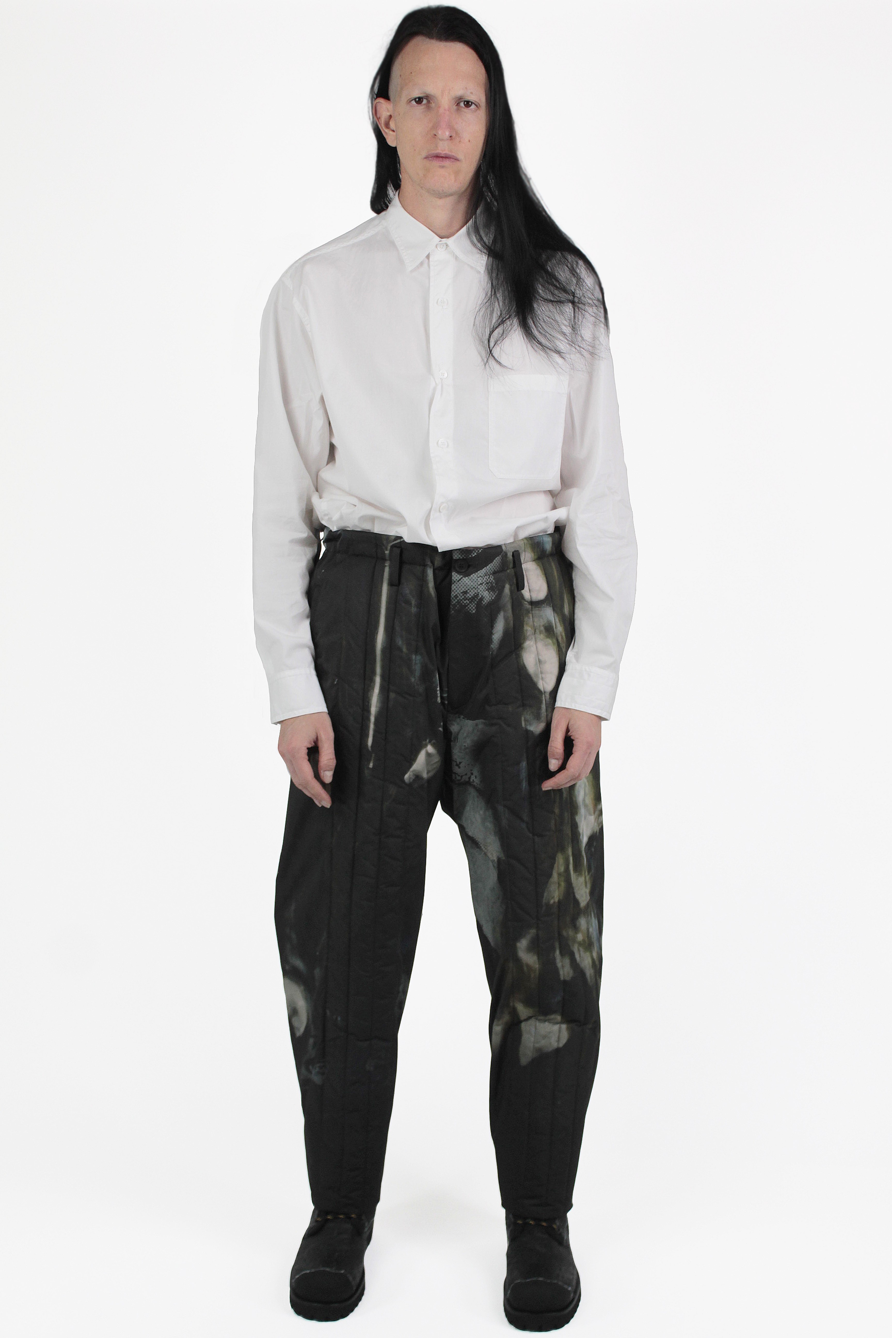 Yohji Yamamoto Pantaloni Printed Padded Pants