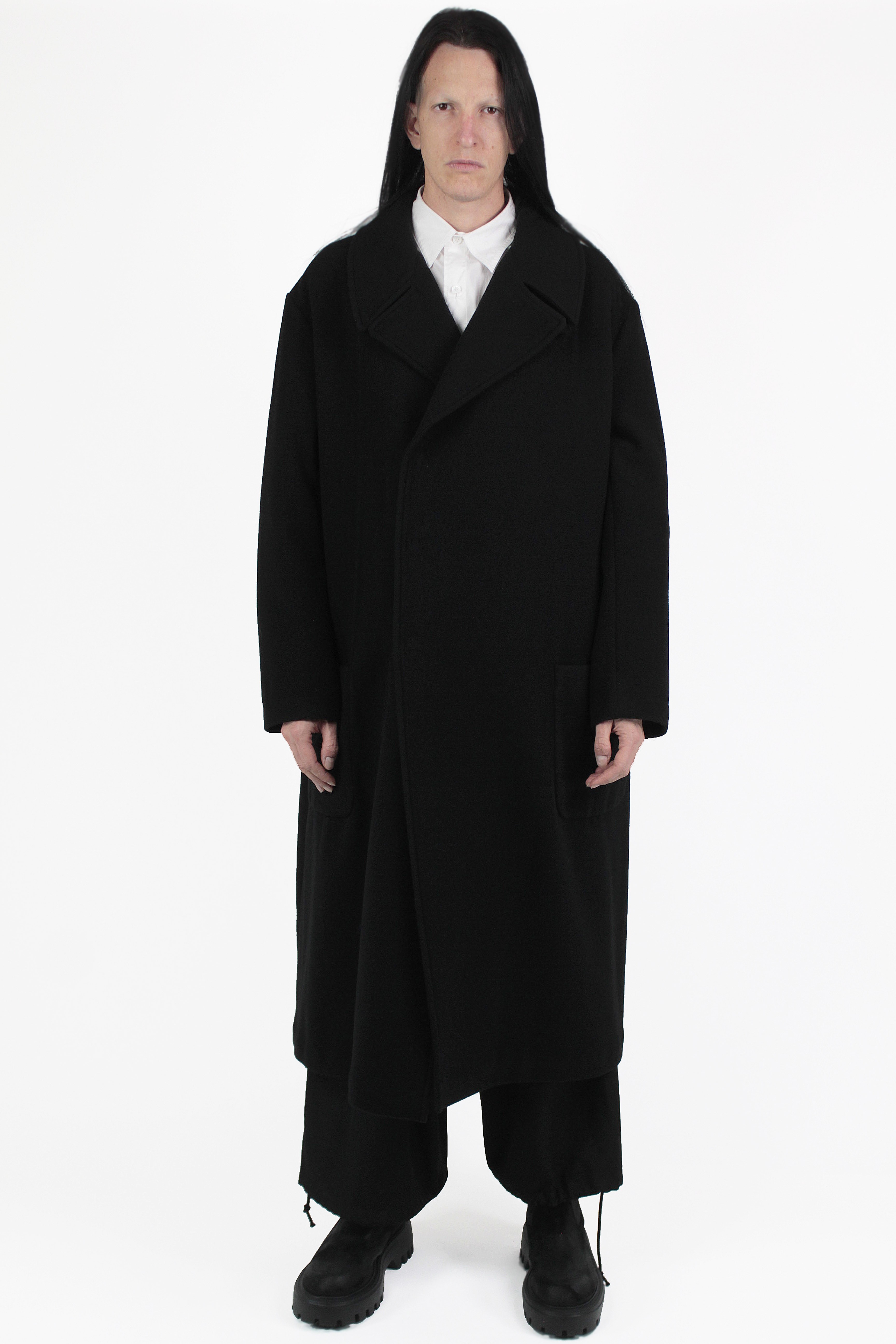 Yohji Yamamoto Manteaux Snap Long Coat