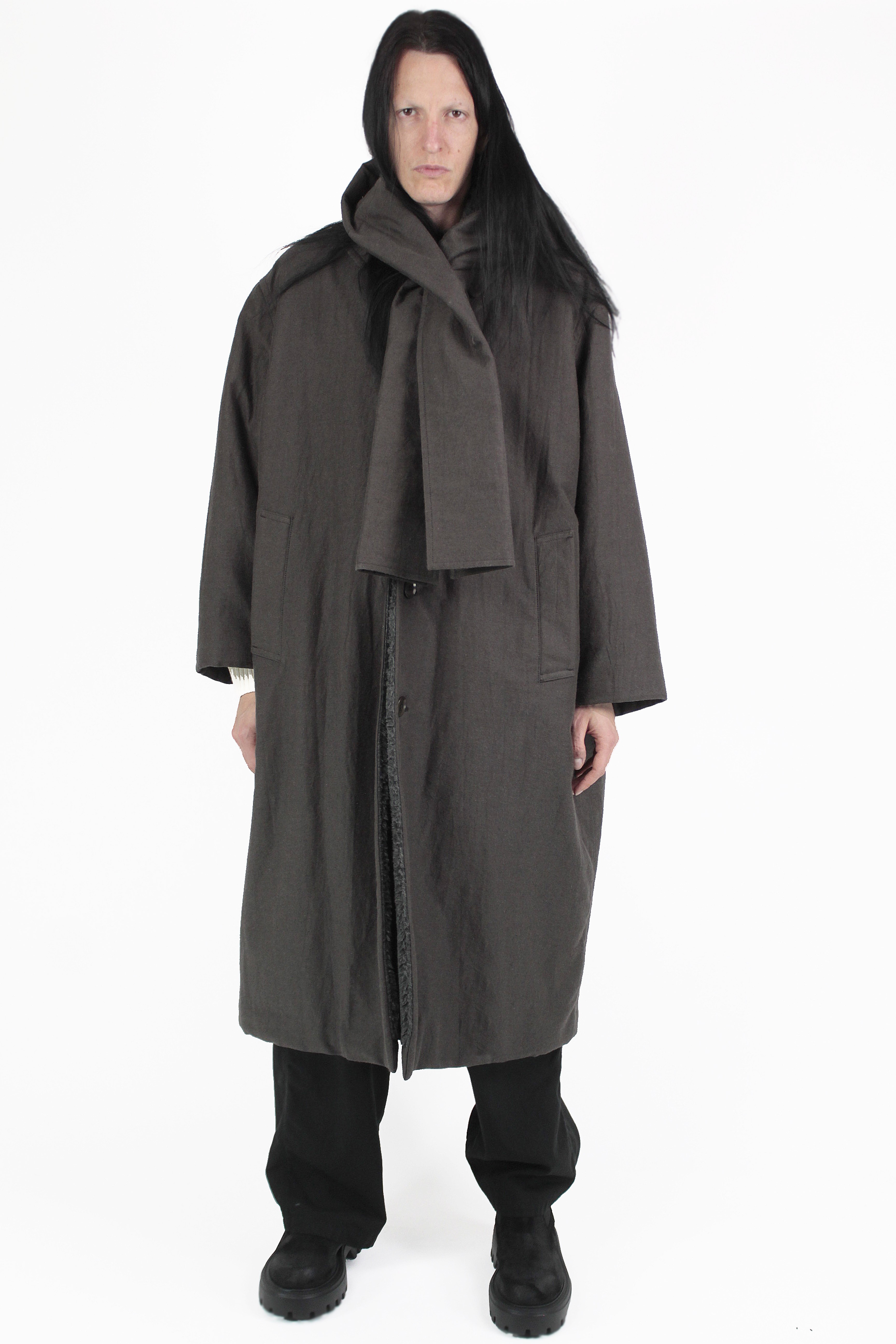 Yohji Yamamoto Abrigos U-detachable Hoodie Coat