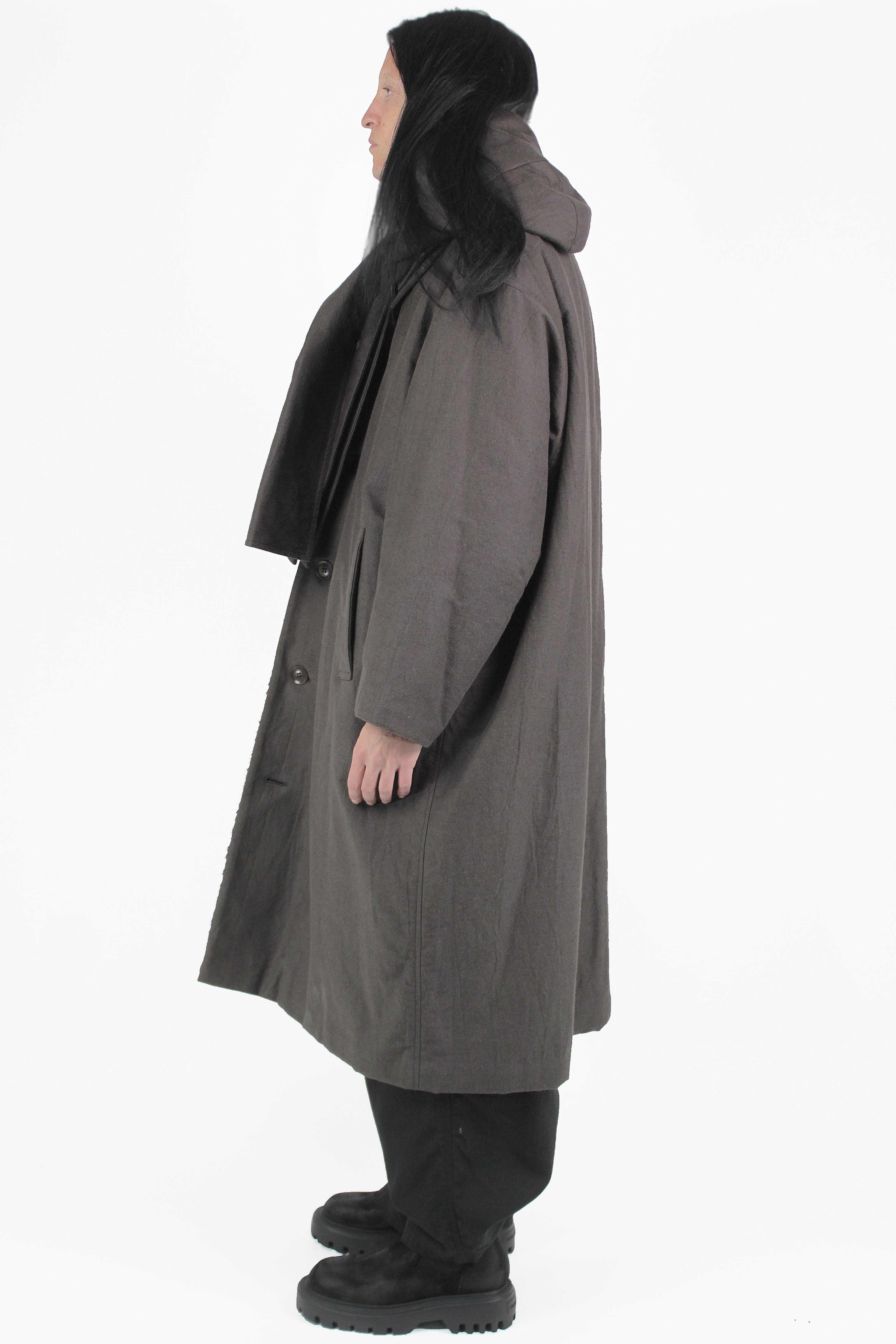 Yohji Yamamoto Abrigos U-detachable Hoodie Coat