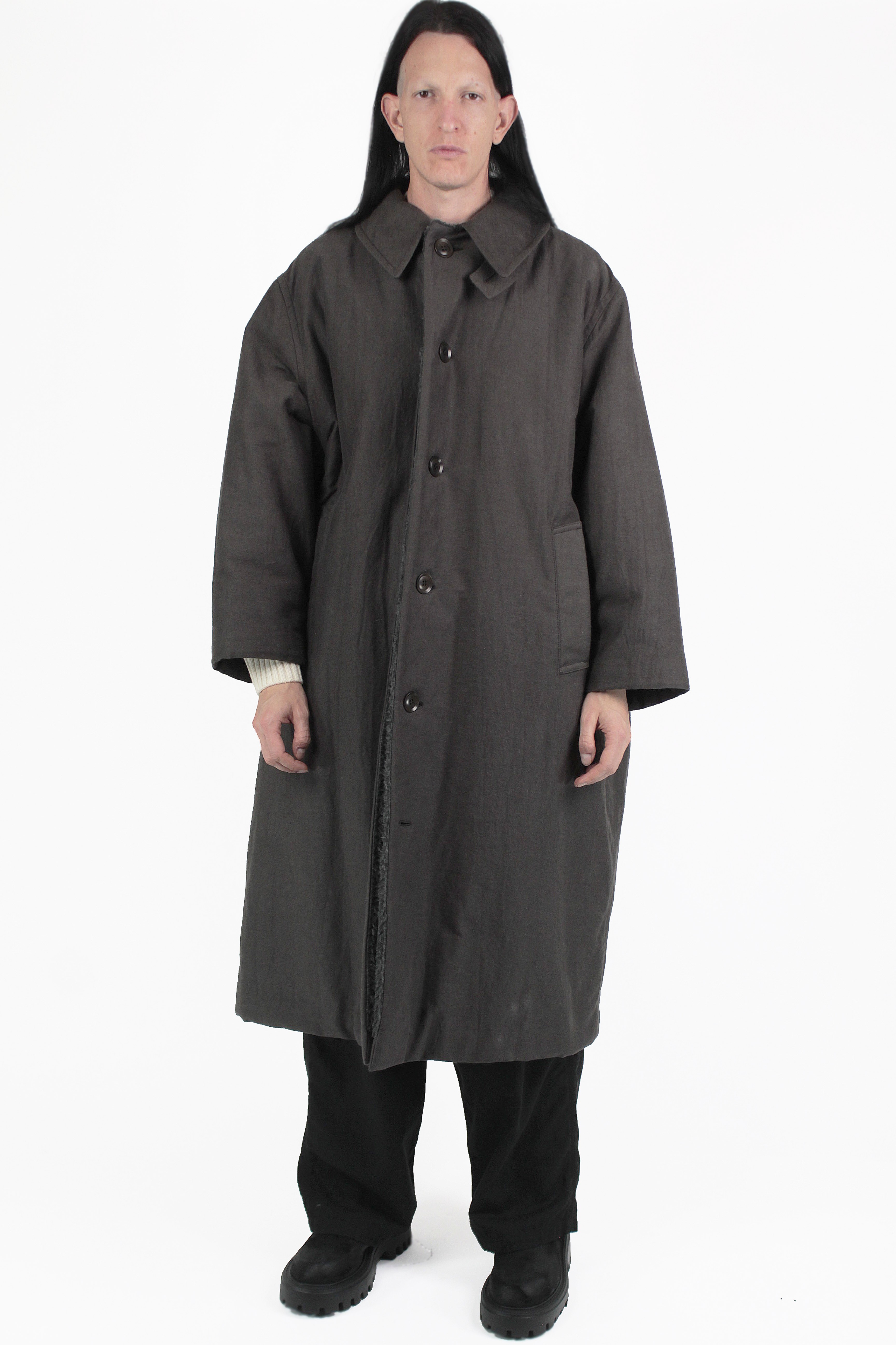 Yohji Yamamoto Abrigos U-detachable Hoodie Coat