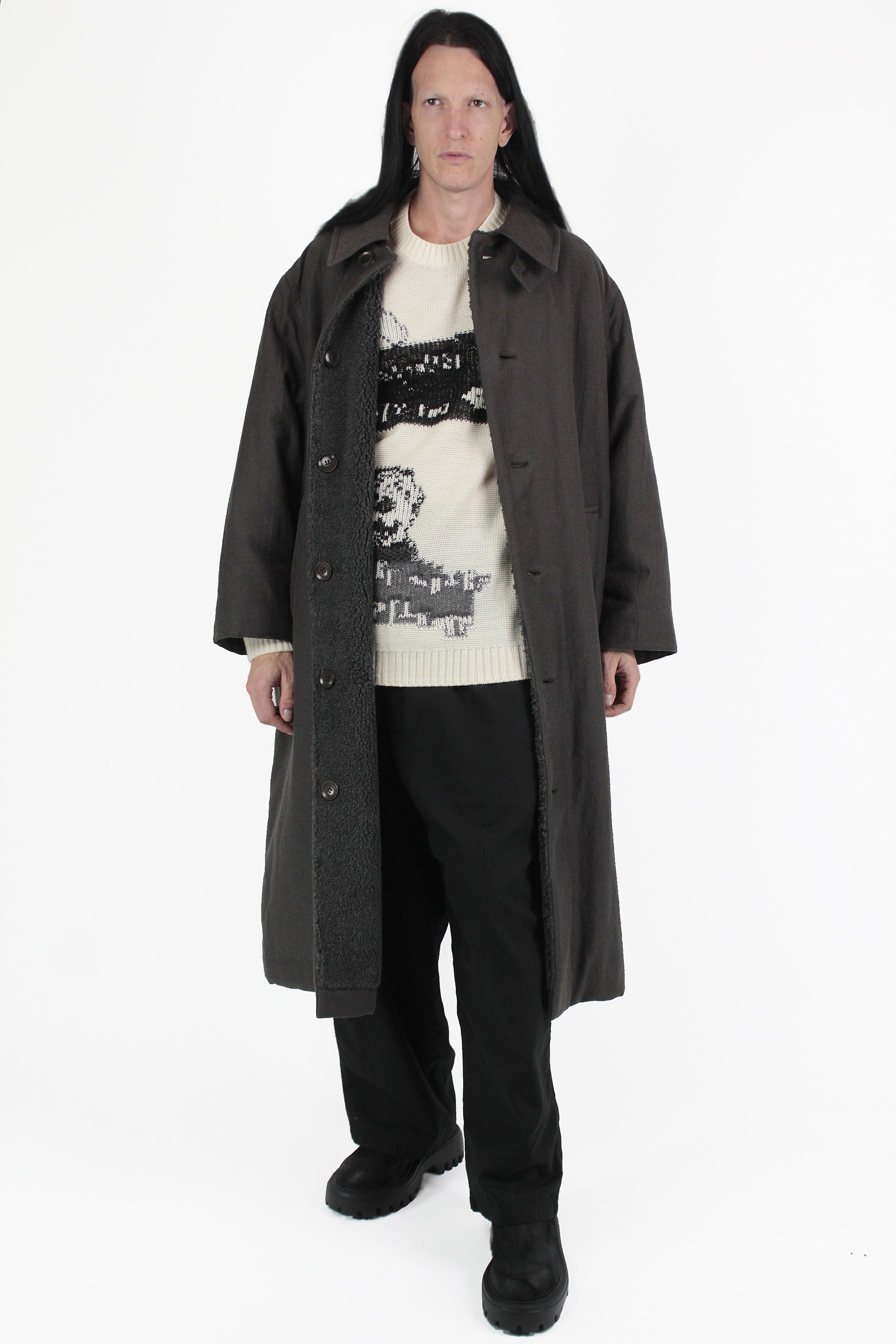 Yohji Yamamoto Abrigos U-detachable Hoodie Coat