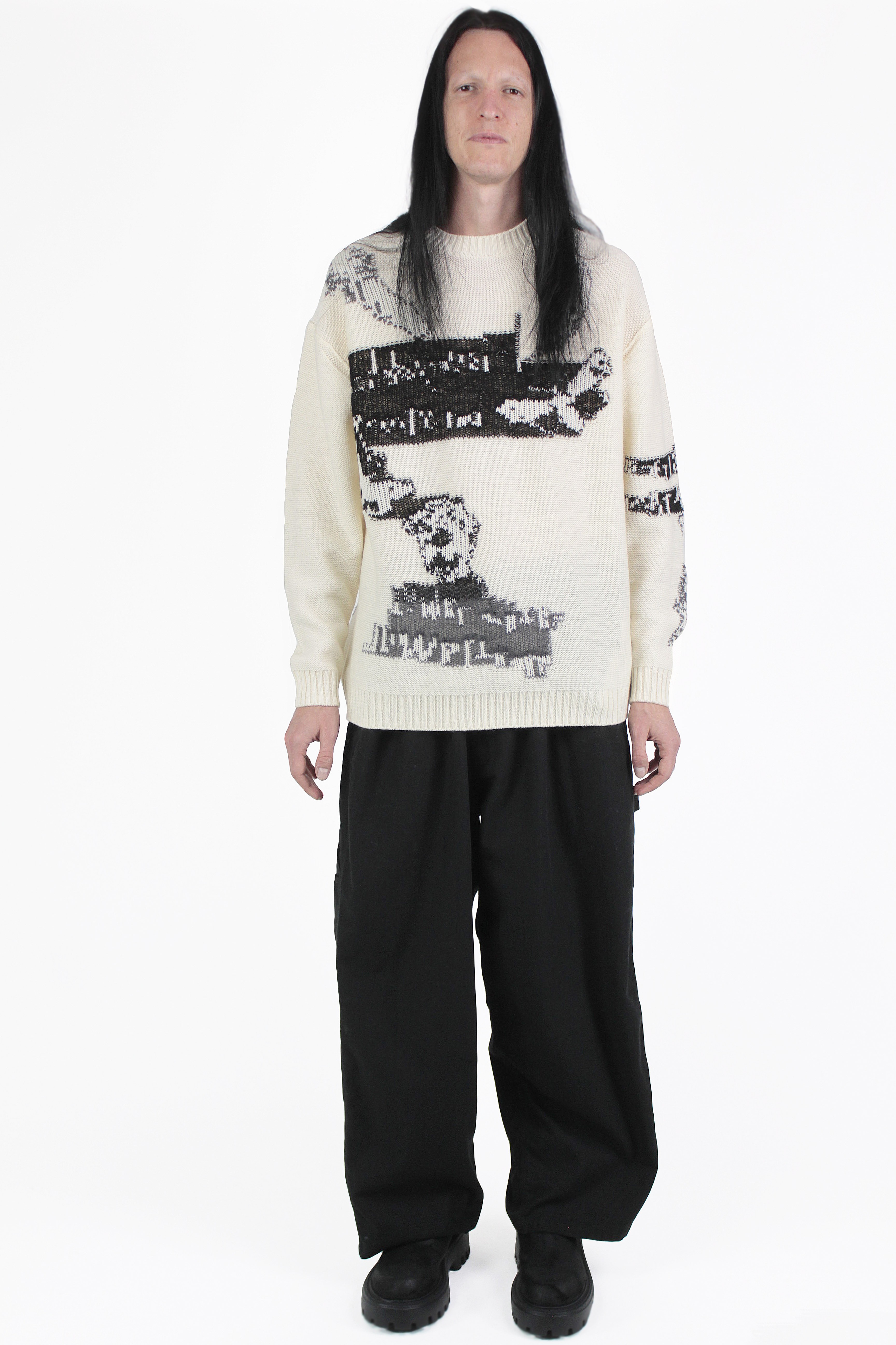 Yohji Yamamoto Tricots Reversible Intarsia Knit