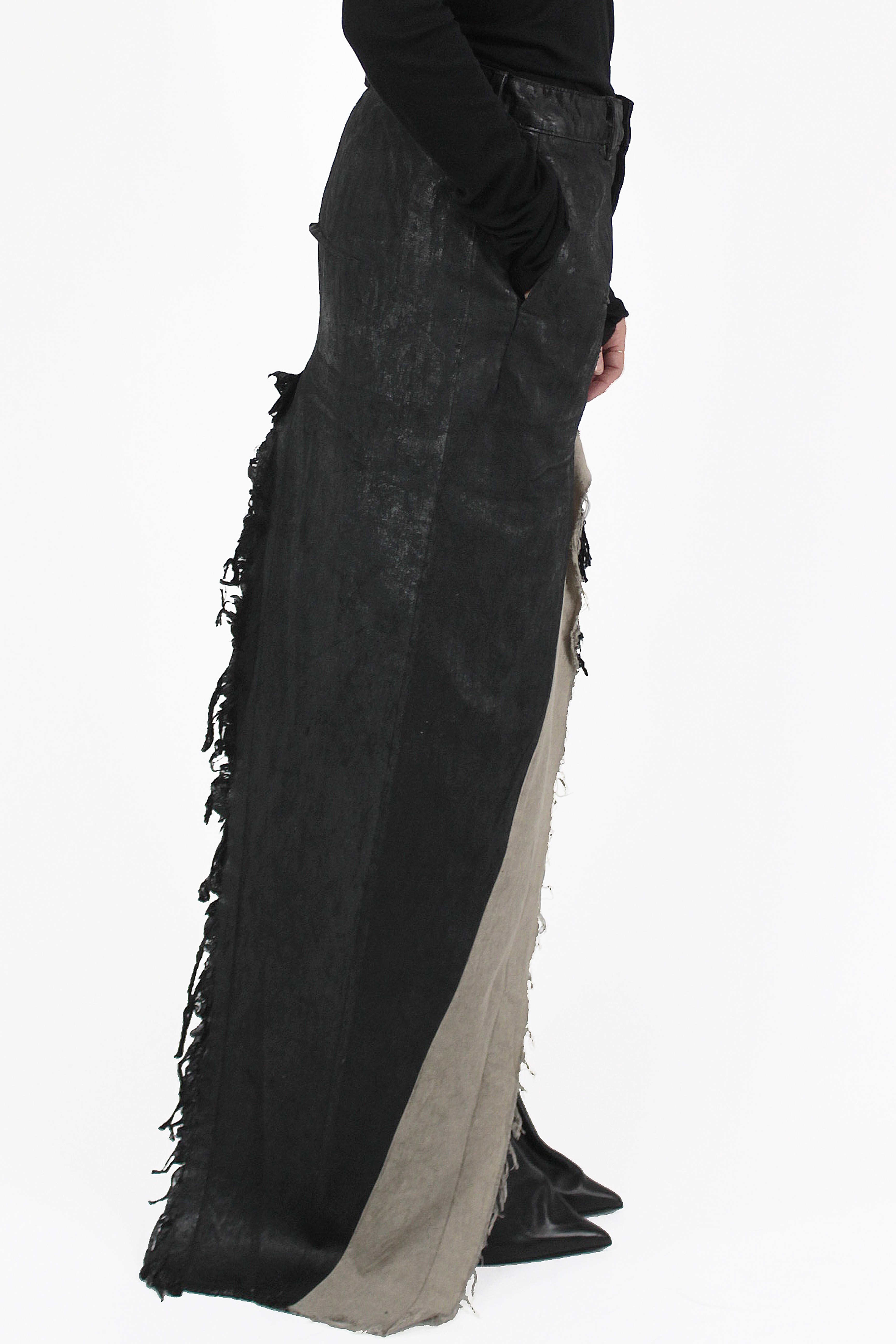 Rick Owens GONNE Sliced Denim Skirt