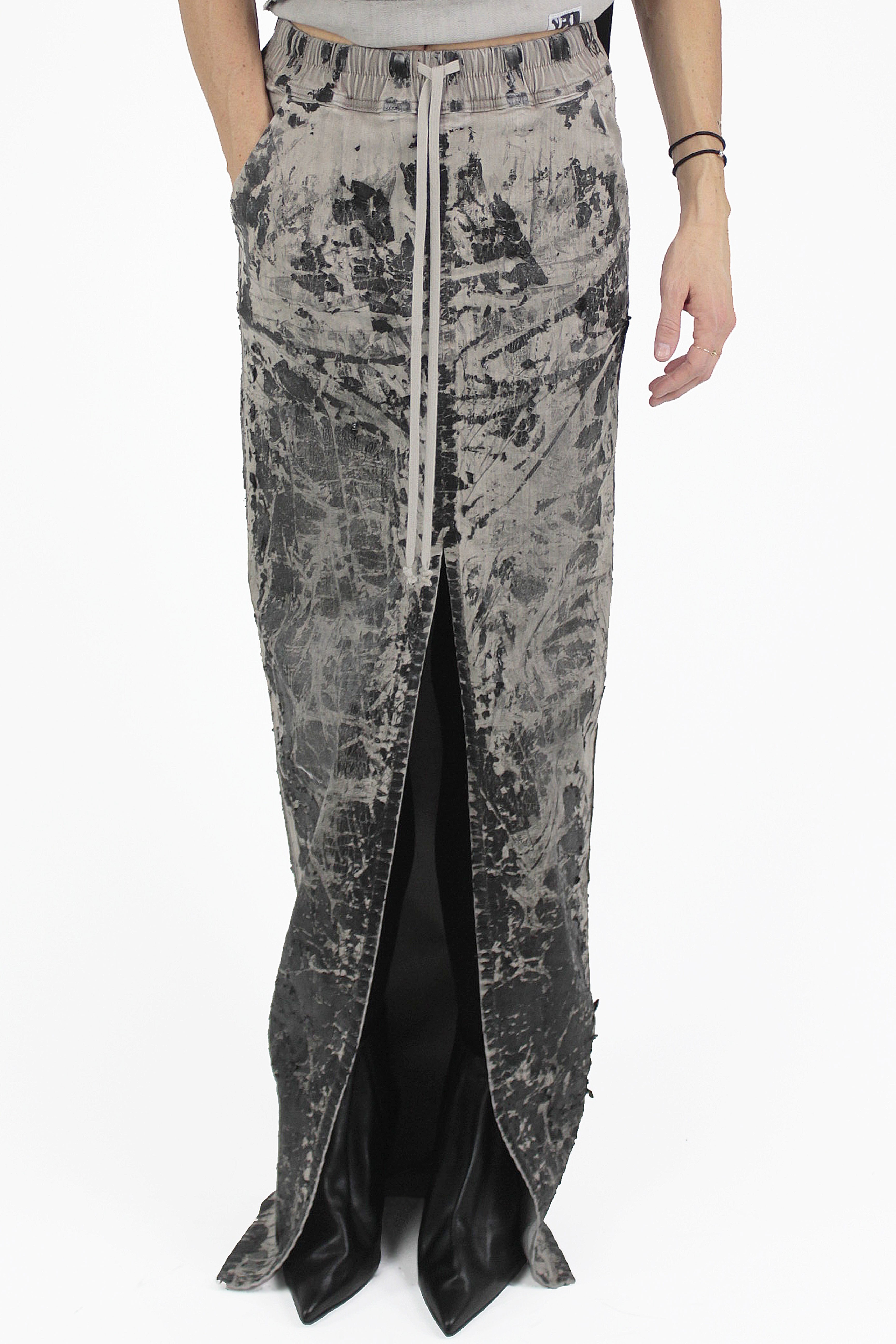 Rick Owens ROCKE Pillar Denim D Skirt
