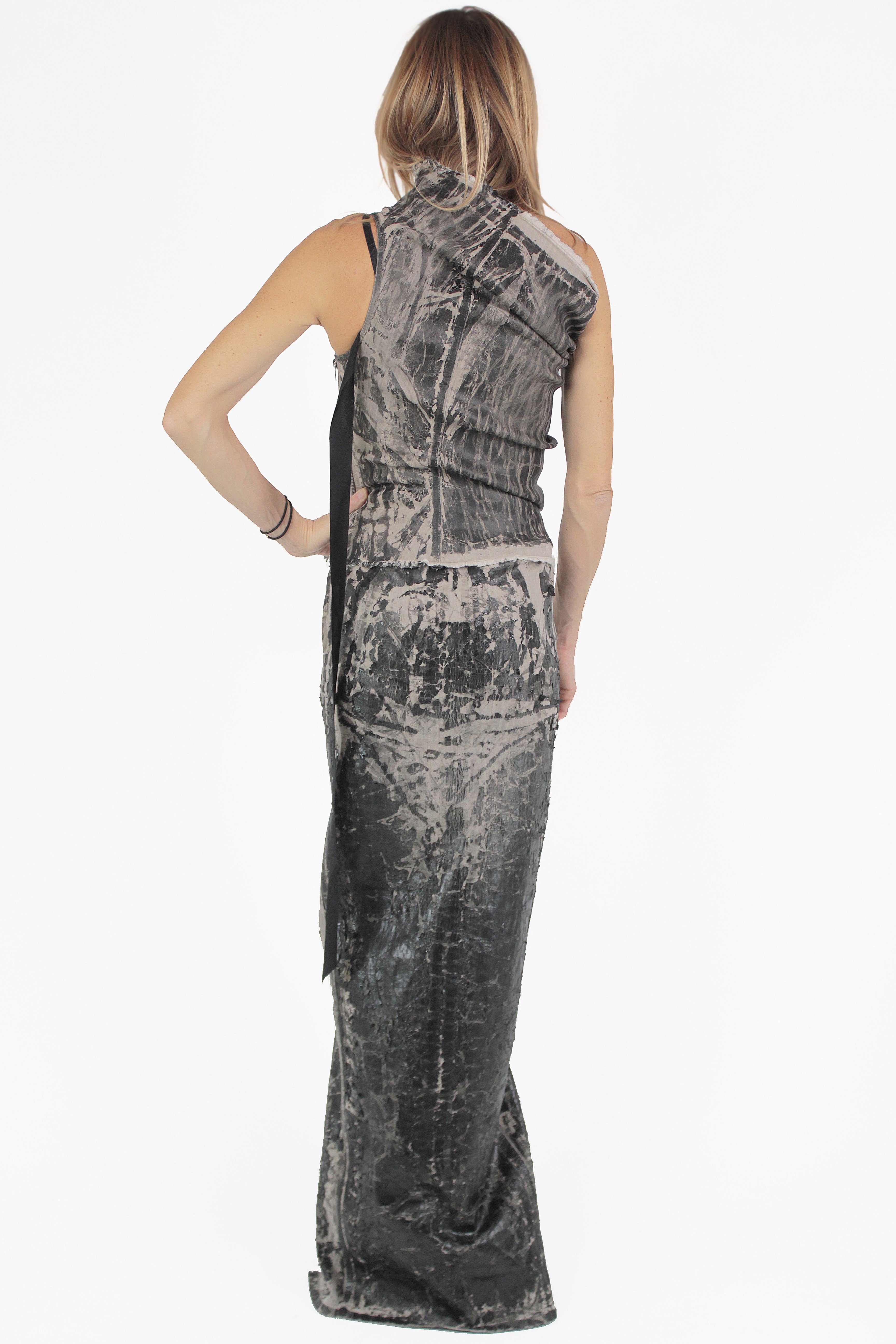 Rick Owens 짧은 티셔츠 Athena Denim D Top