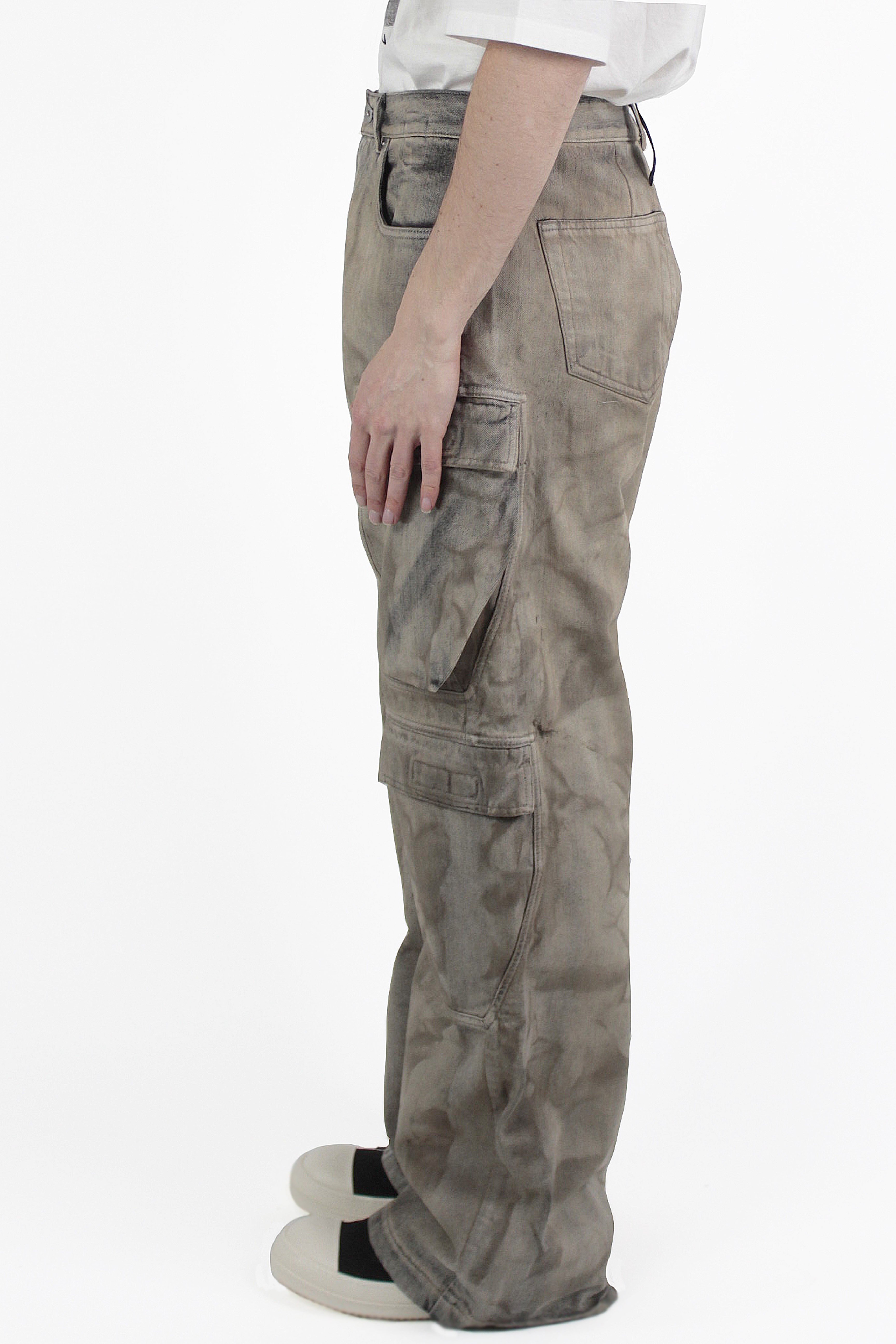 Rick Owens Pantalones Double Cargo Denim Pants