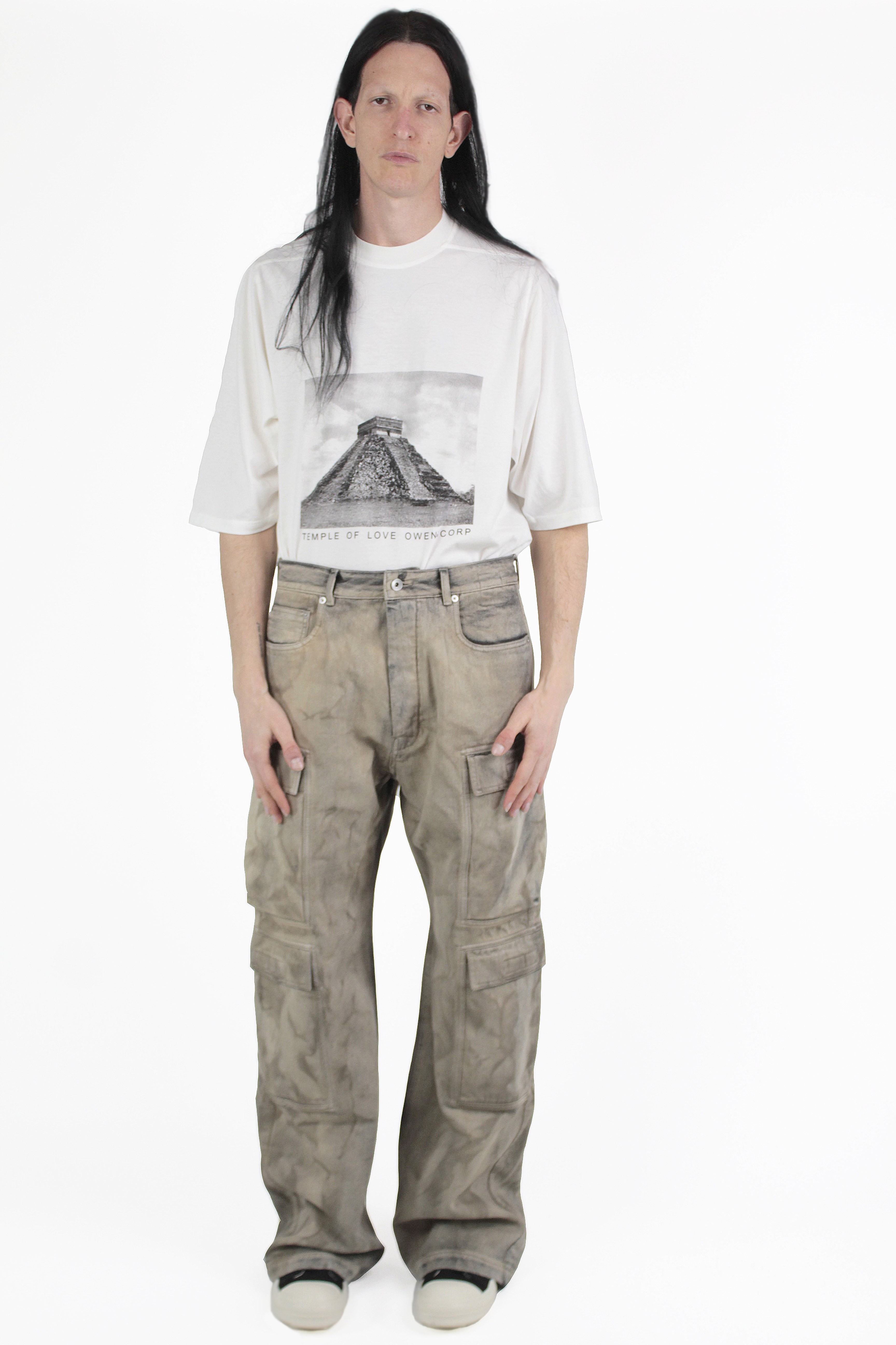 Rick Owens 바지 Double Cargo Denim Pants