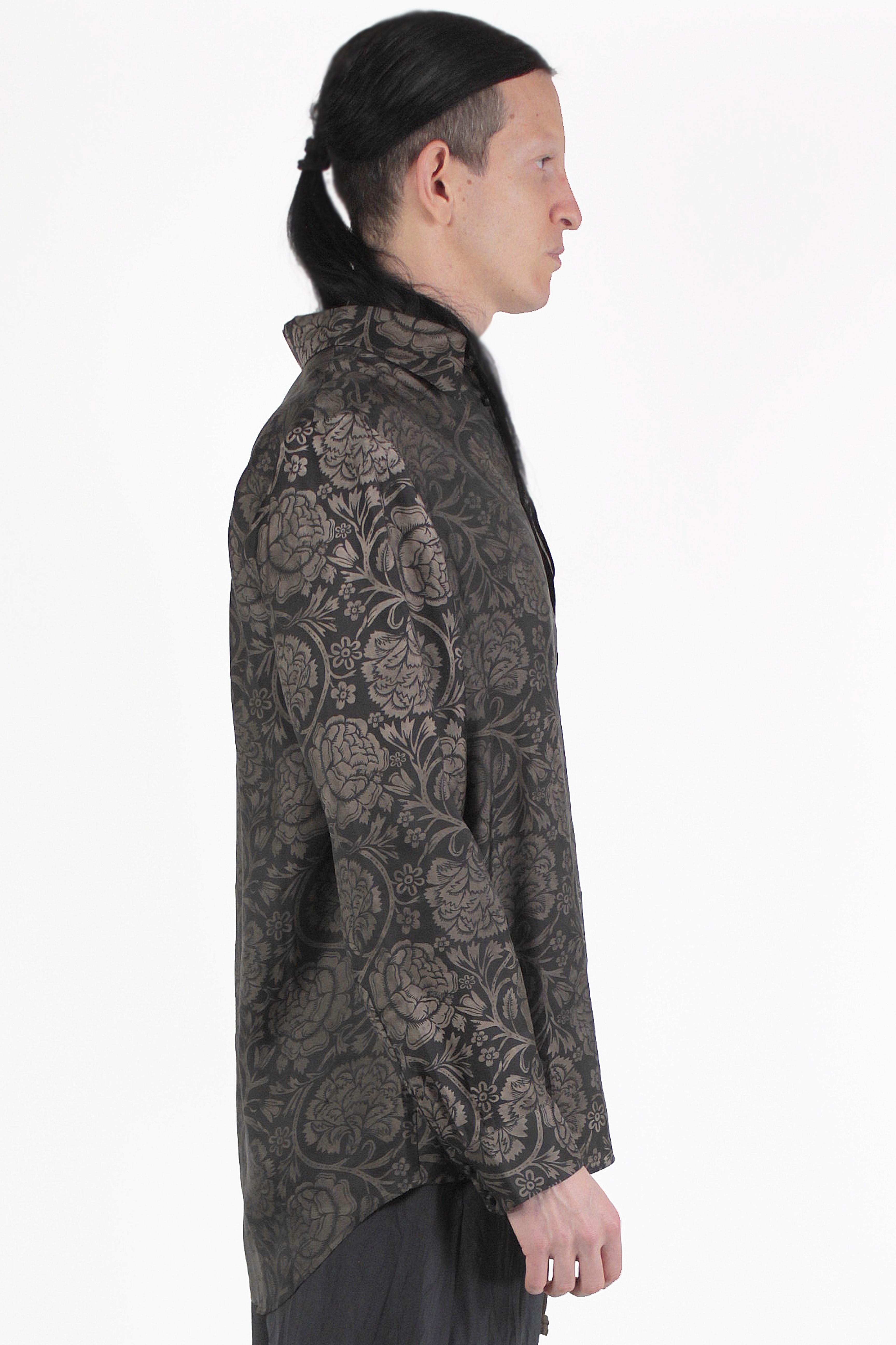 Uma Wang Hemden Tab Flowers Shirt