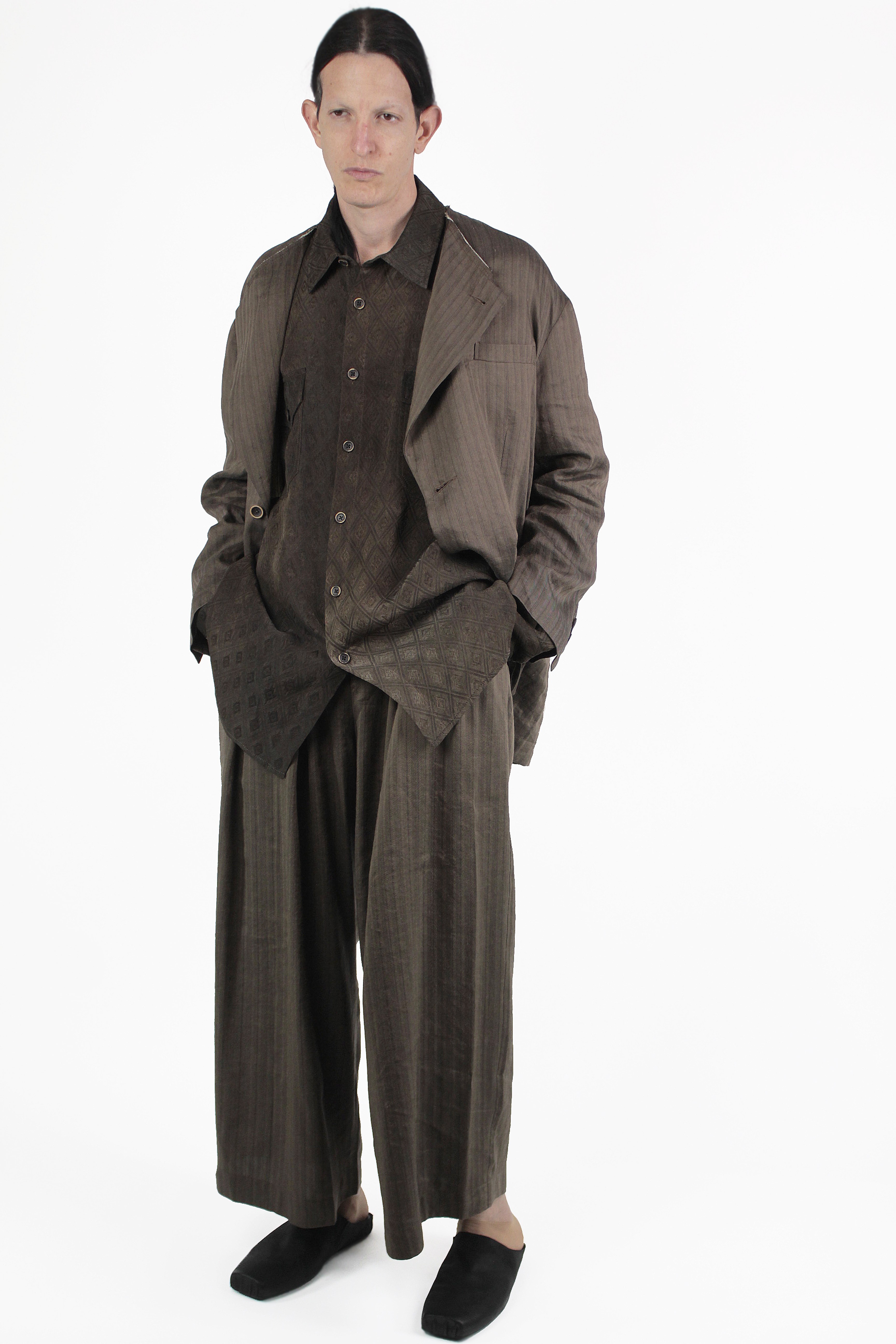 Uma Wang Vestes Jui Collarless Jacket