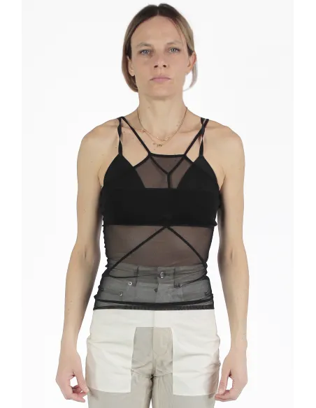 Rick Owens 짧은 티셔츠 Sl Combo Top