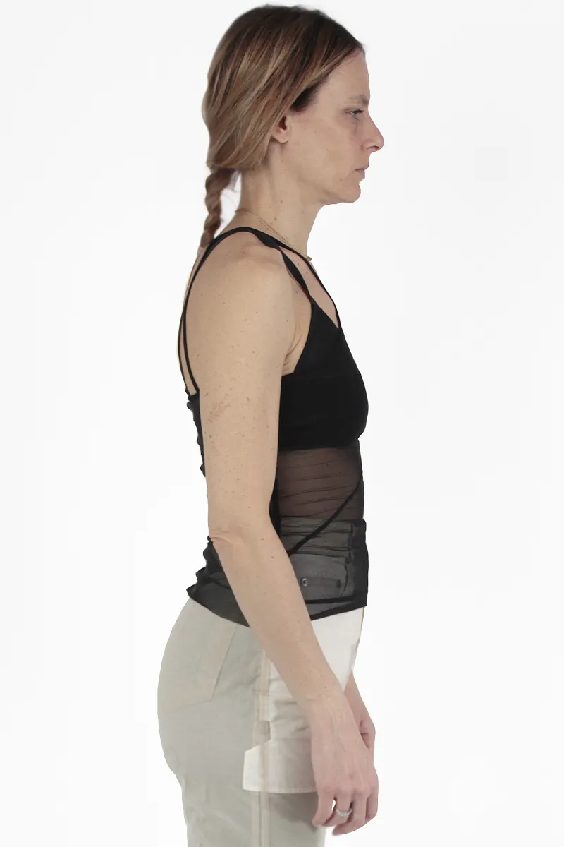 Rick Owens 짧은 티셔츠 Sl Combo Top