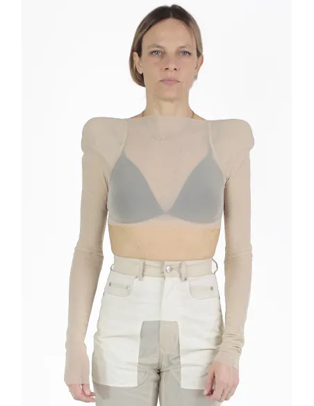 Rick Owens Chemise Courte Helm Stretch B Top