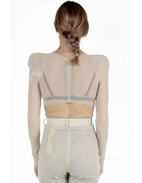 Rick Owens Camiseta Corta Helm Stretch B Top