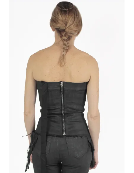 Rick Owens Kurzes Hemd Bustier Denim Top
