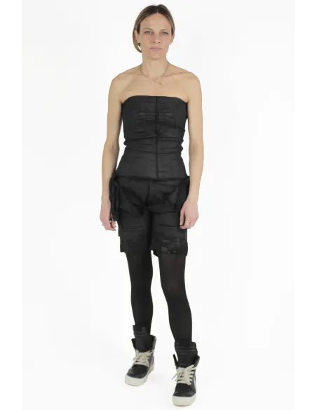 Rick Owens Kurzes Hemd Bustier Denim Top