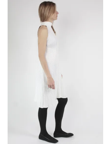 Gongdid Design KLEID Pleats Halter Dress