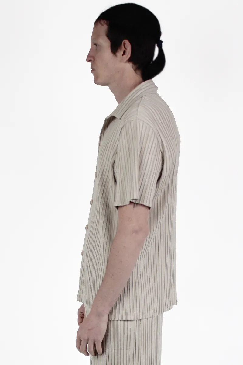 Gongdid Design Chemises Pleats Ss Shirt