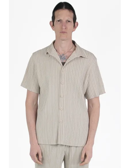 Gongdid Design Camisas Pleats Ss Shirt