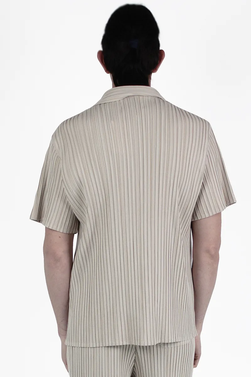 Gongdid Design Chemises Pleats Ss Shirt
