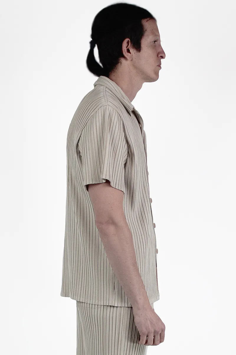 Gongdid Design Chemises Pleats Ss Shirt