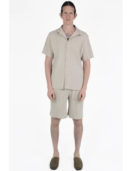 Gongdid Design Camisas Pleats Ss Shirt