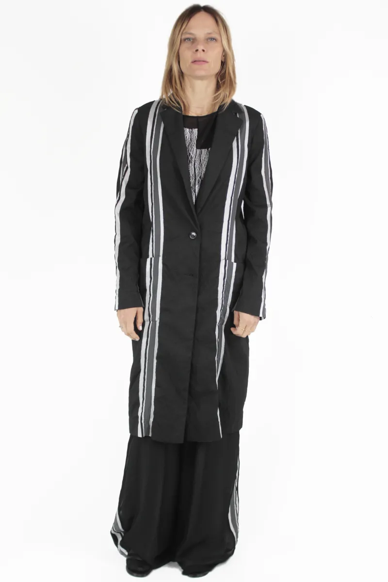 PierAntonio Gaspari IMPERMEABILI Stripes Long Coat